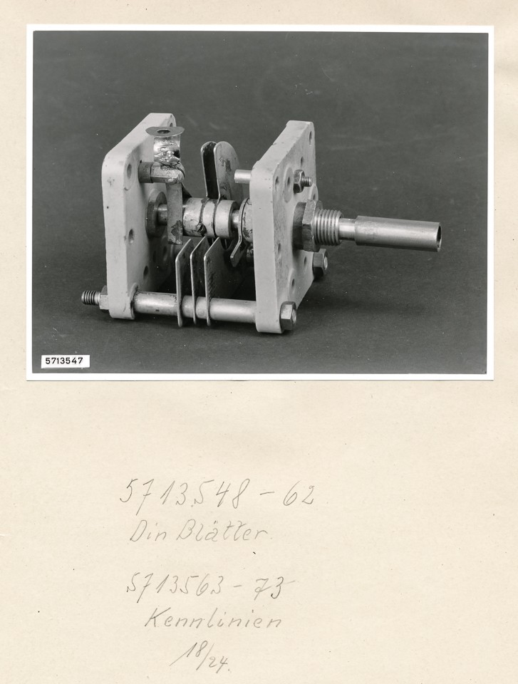Drehkondensator; Foto, 1957 (www.industriesalon.de CC BY-SA)