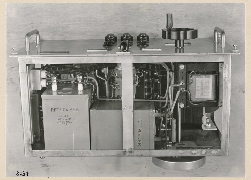 Hochspannungsgleichrichter, Einschub, Bild 2; Foto, 1953 (www.industriesalon.de CC BY-SA)