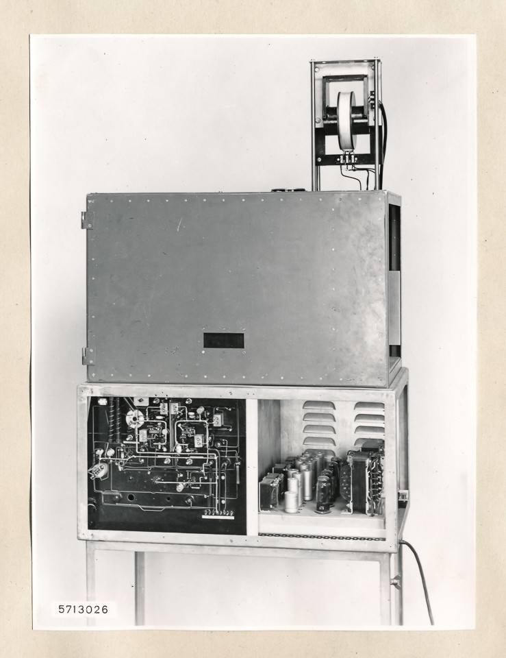 Schirmpotentialmessanlage, Seitenansicht ; Foto, 1957 (www.industriesalon.de CC BY-SA)