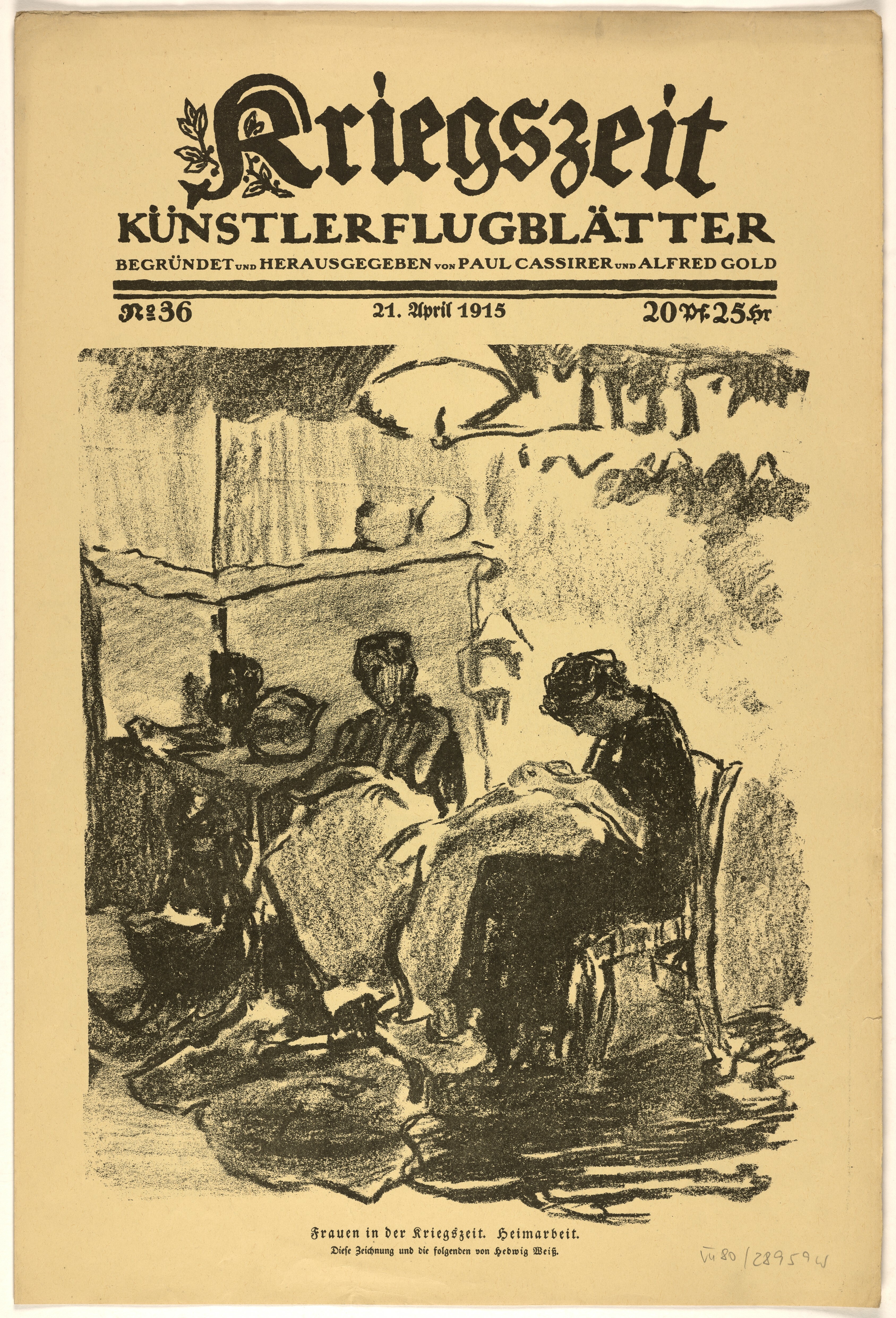 Weiß, Hedwig: Illustrationen (aus: Kriegszeit) (Stiftung Stadtmuseum Berlin Public Domain Mark)