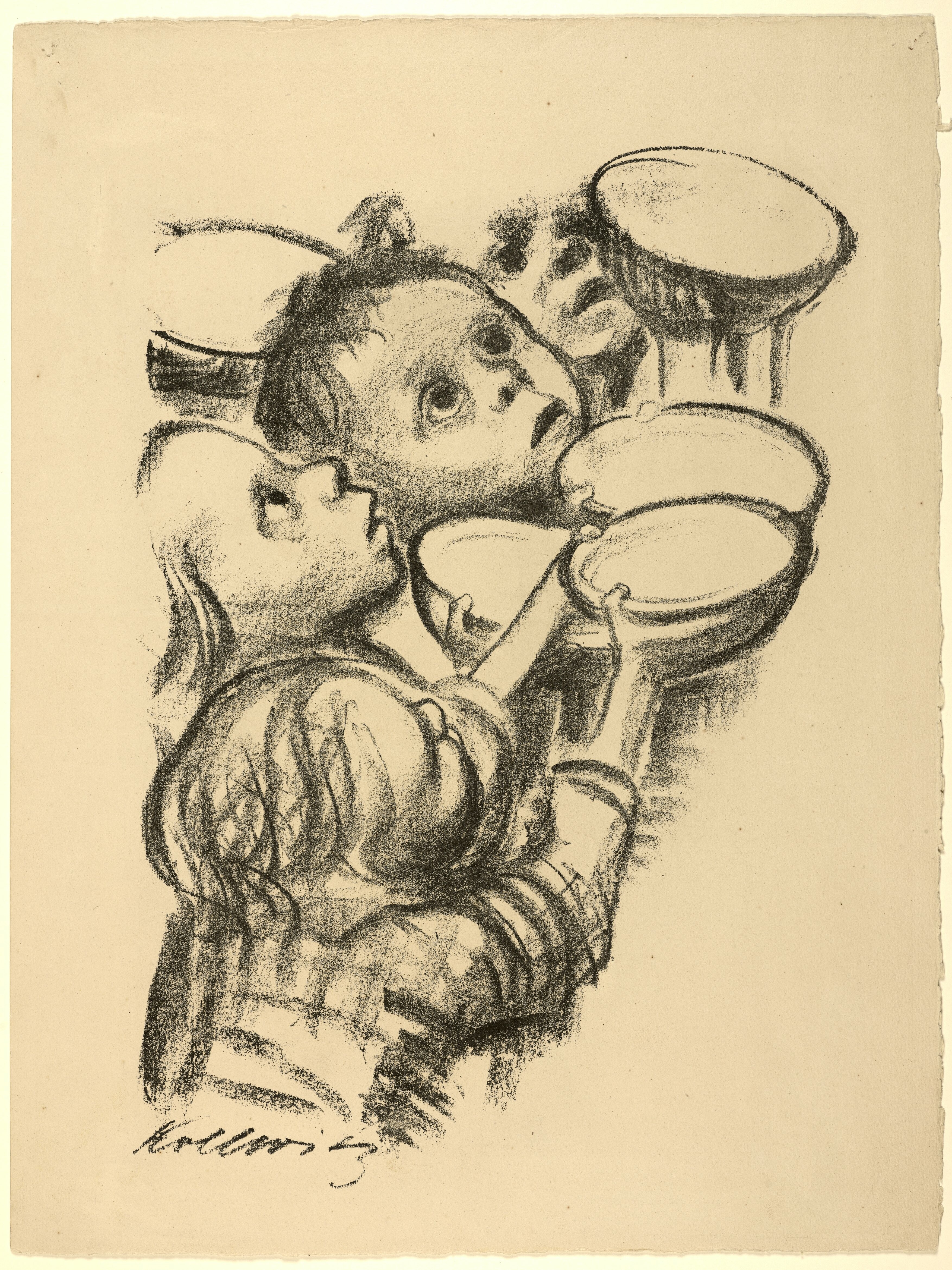 Kollwitz, Käthe: Deutschlands Kinder hungern (Stiftung Stadtmuseum Berlin Public Domain Mark)