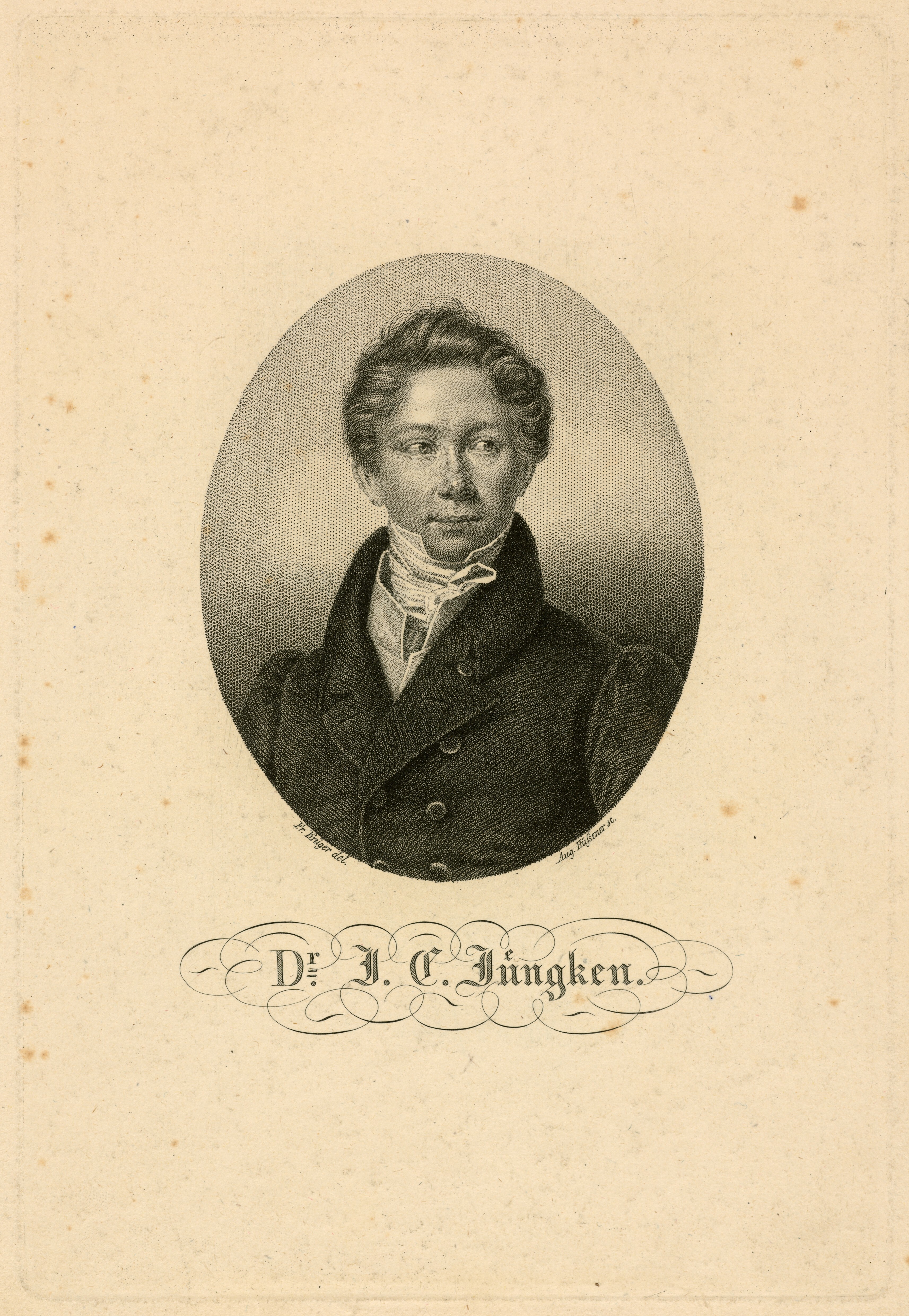 Hüssener, Auguste: Porträt Johann Christian Jüngken (Stiftung Stadtmuseum Berlin Public Domain Mark)