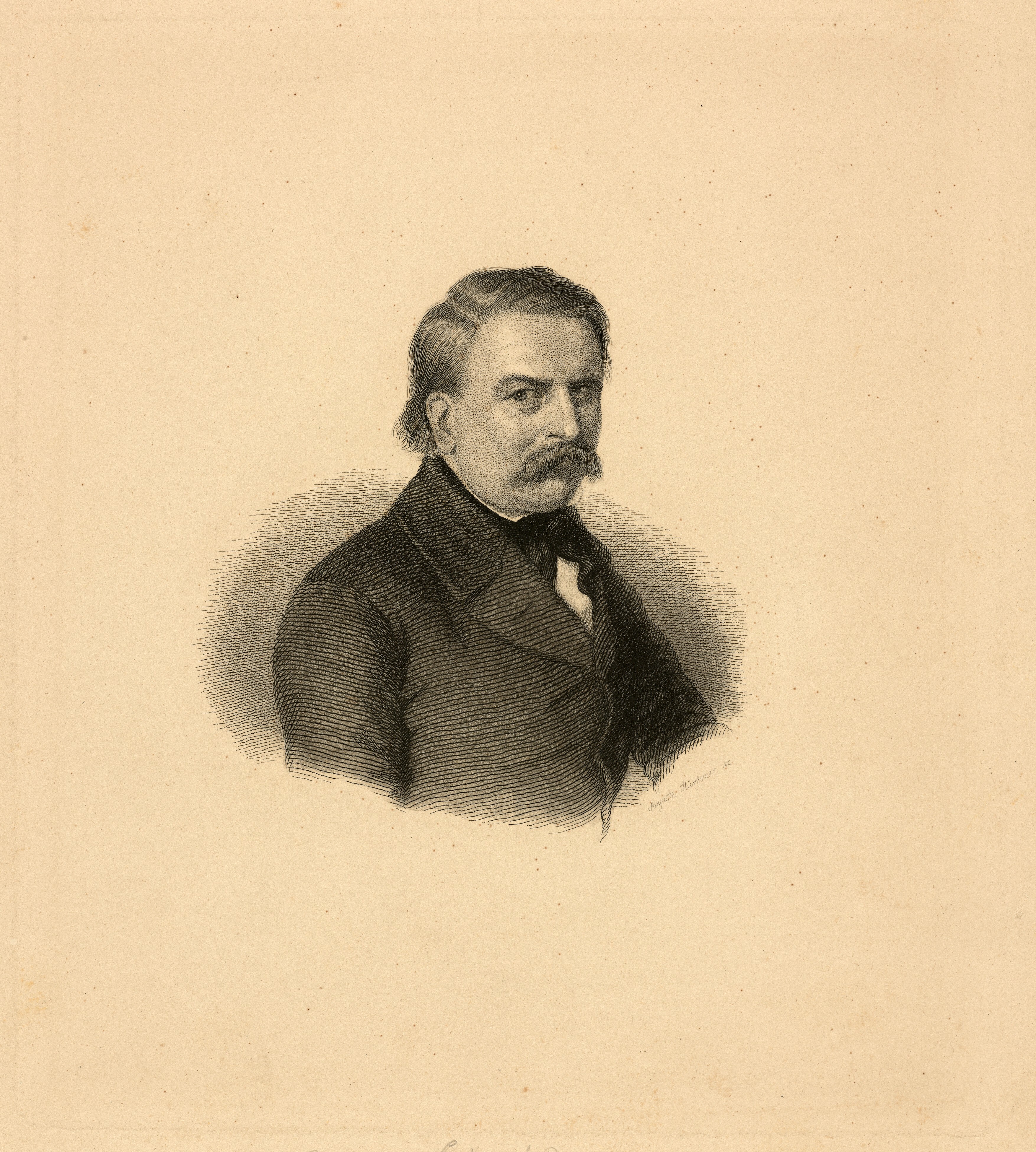 Hüssener, Auguste: Porträt Moritz von Schwind (Stiftung Stadtmuseum Berlin Public Domain Mark)