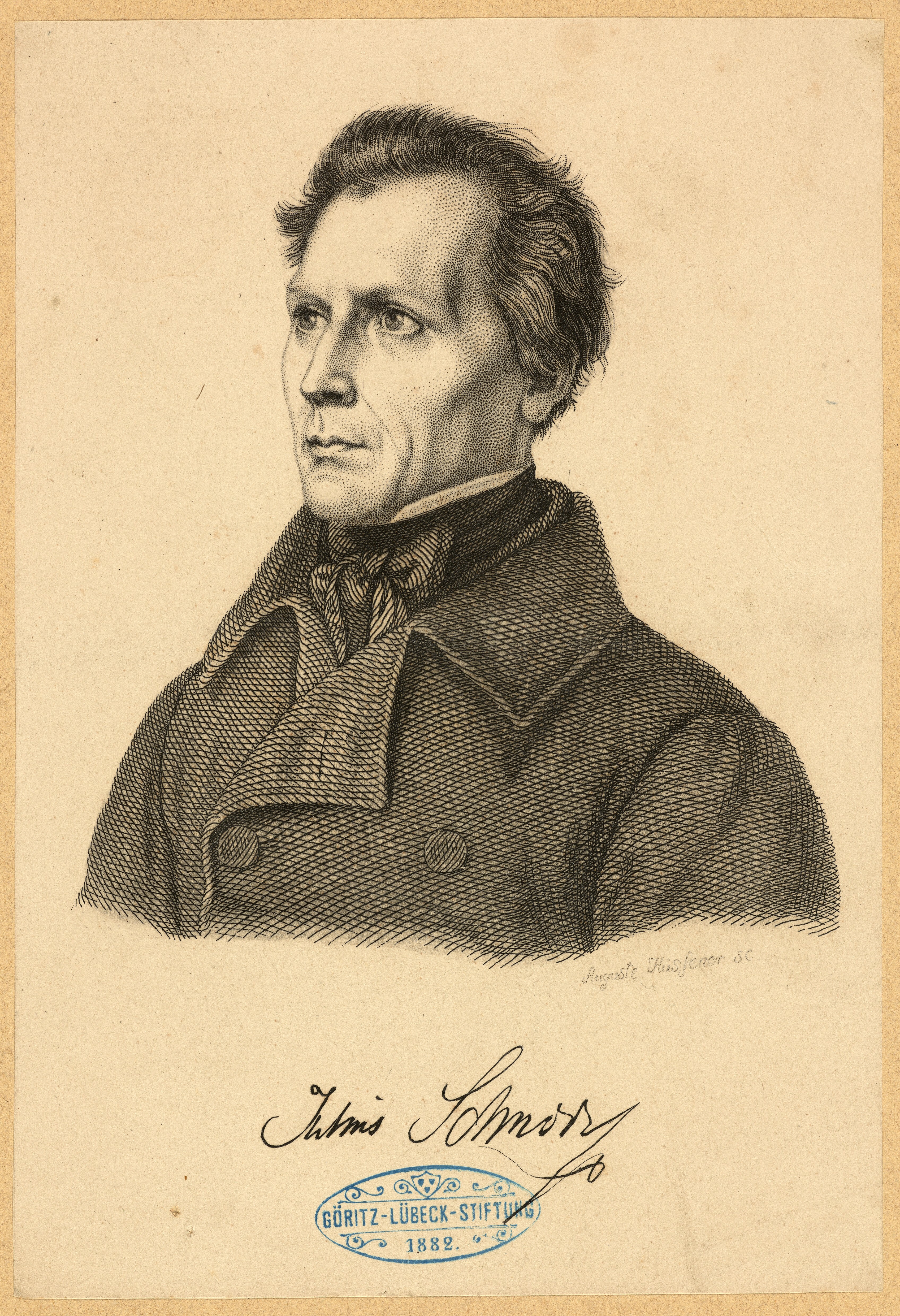 Hüssener, Auguste: Porträt Julius Schnorr von Carolsfeld (Stiftung Stadtmuseum Berlin Public Domain Mark)