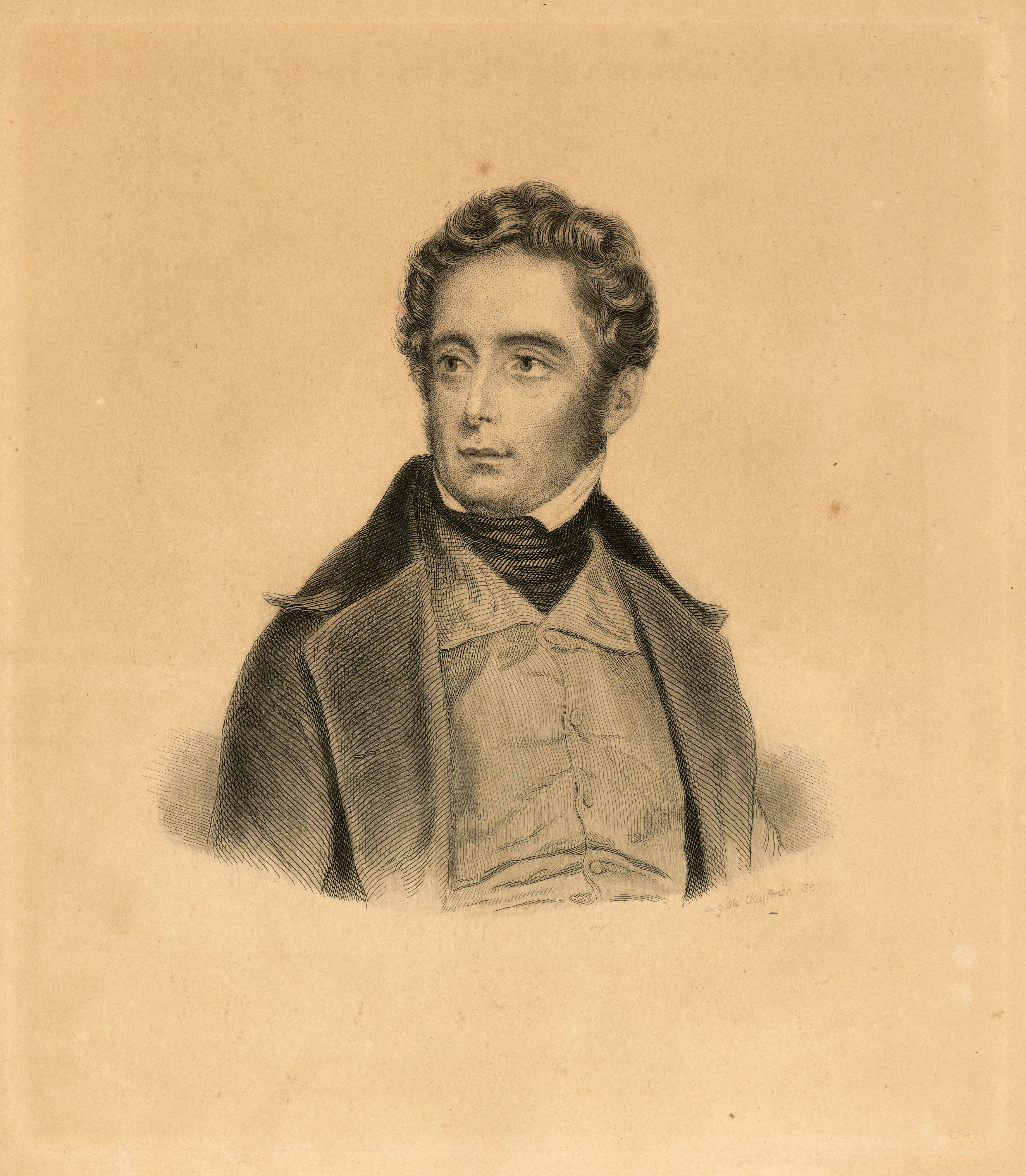 Hüssener, Auguste: Porträt Alphonse de Lamartine (Stiftung Stadtmuseum Berlin Public Domain Mark)