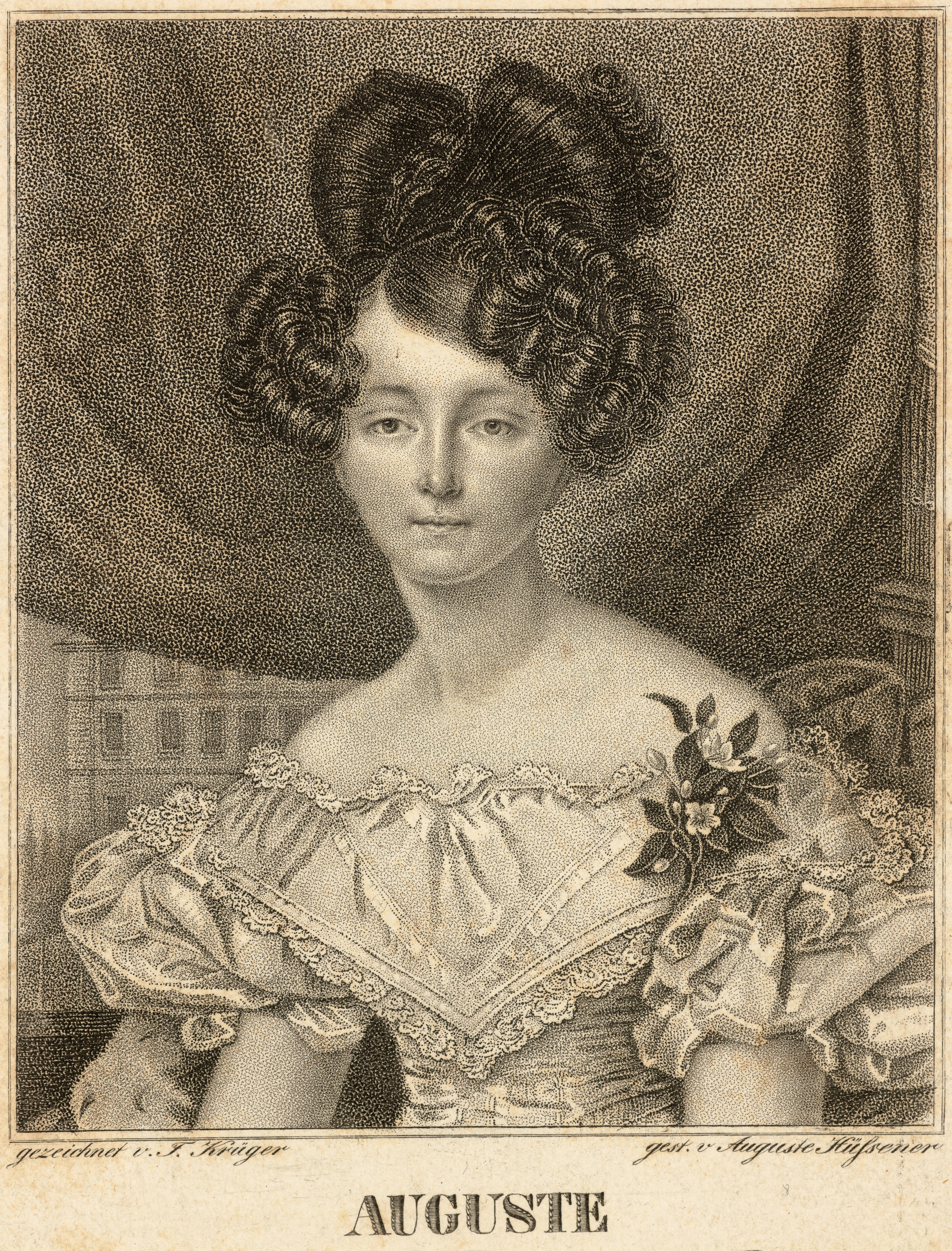 Hüssener, Auguste: Porträt Augusta, Prinzessin von Preußen, geb. Prinzessin von Sachsen-Weimar (Stiftung Stadtmuseum Berlin Public Domain Mark)
