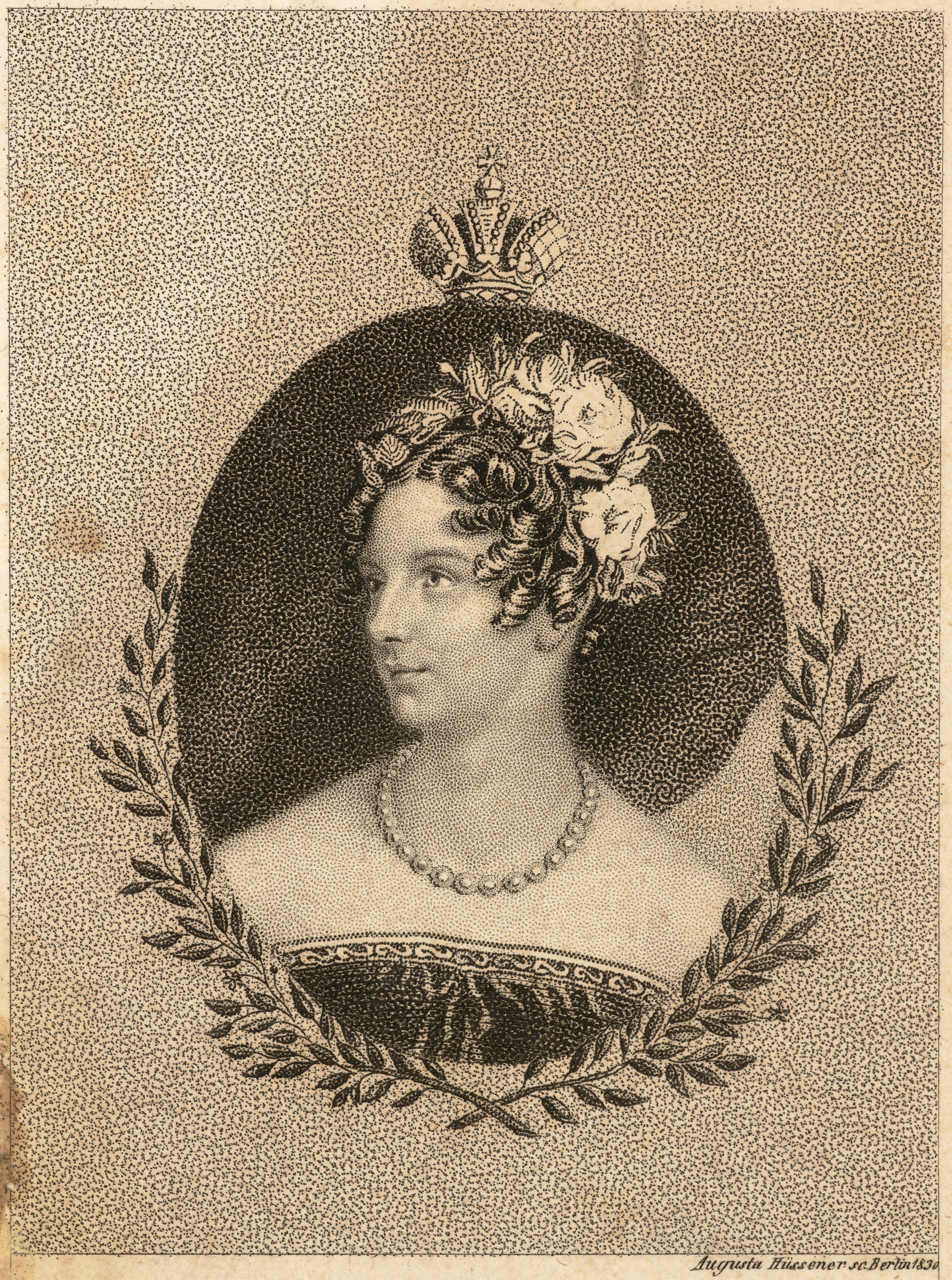 Hüssener, Auguste: Porträt Alexandra Feodorowna, Kaiserin von Rußland (Stiftung Stadtmuseum Berlin Public Domain Mark)