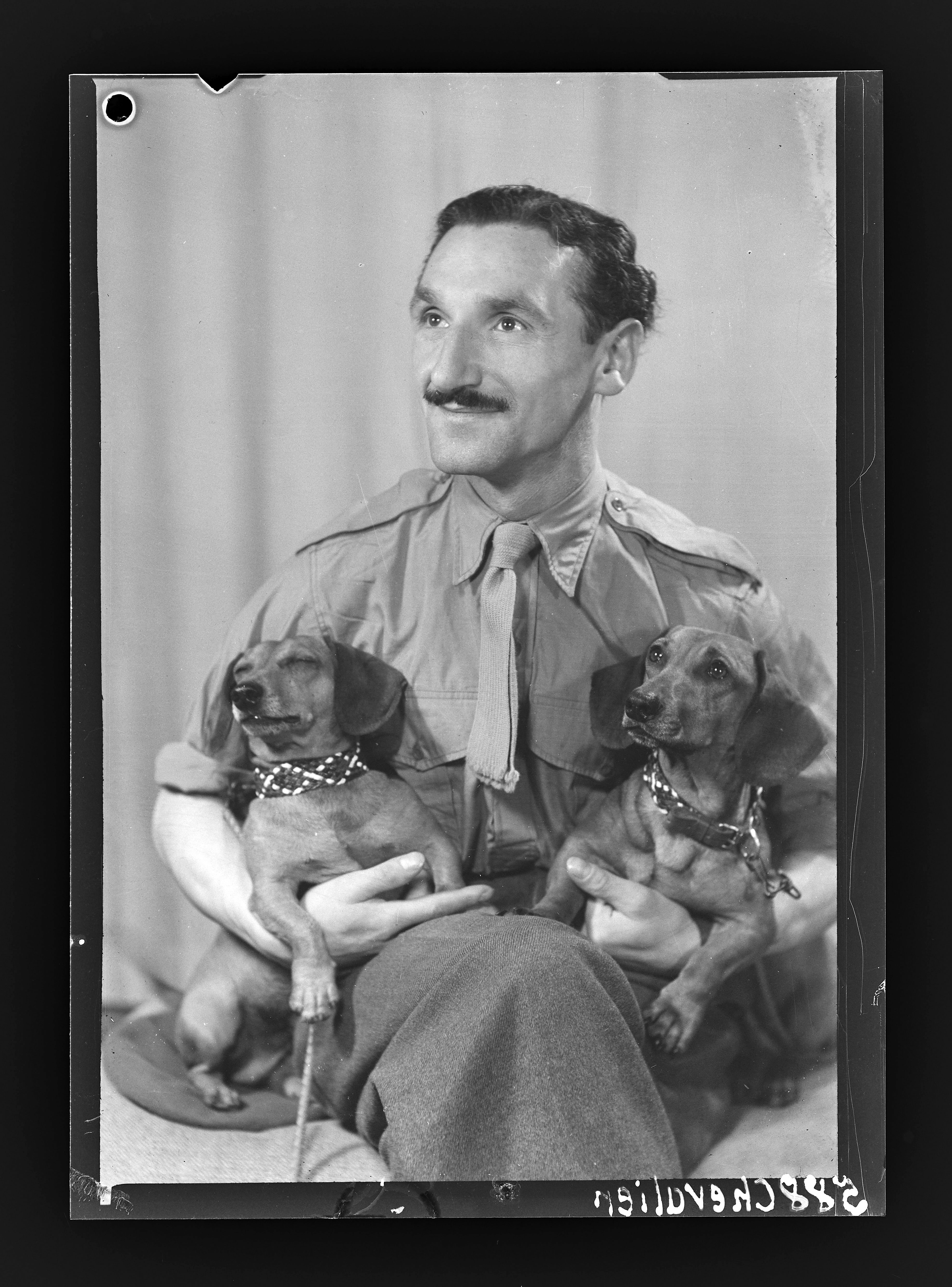 Alliiertenporträt Mr. Chevalier mit zwei Dackeln (5) (Gerda Schimpf Fotoarchiv CC BY)