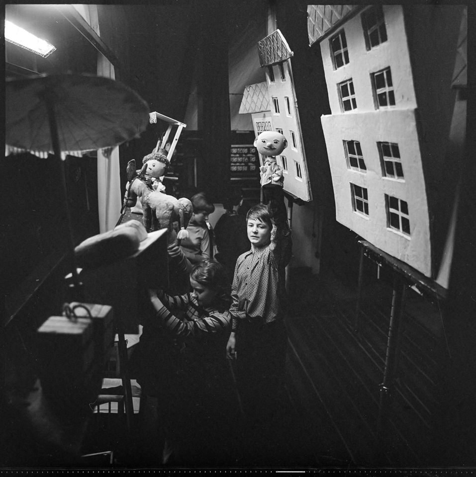 AG Puppentheater im Pionierhaus "German Titow", 1968. SW-Foto © Kurt Schwarz. (Kurt Schwarz CC BY-NC-SA)