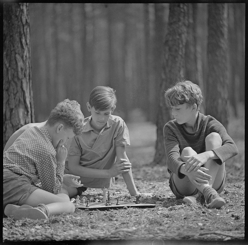 KWO-Kinderferienlager am Hölzener See bei Groß-Köris, 1964. SW-Foto © Kurt Schwarz. (Kurt Schwarz CC BY-NC-SA)