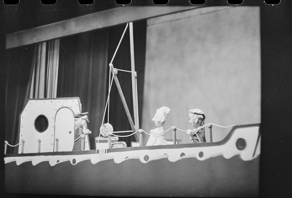 Puppentheater-Vorführung im Pionierhaus "German Titow", Bild 3, Februar 1968. SW-Foto © Kurt Schwarz. (Kurt Schwarz CC BY-NC-SA)