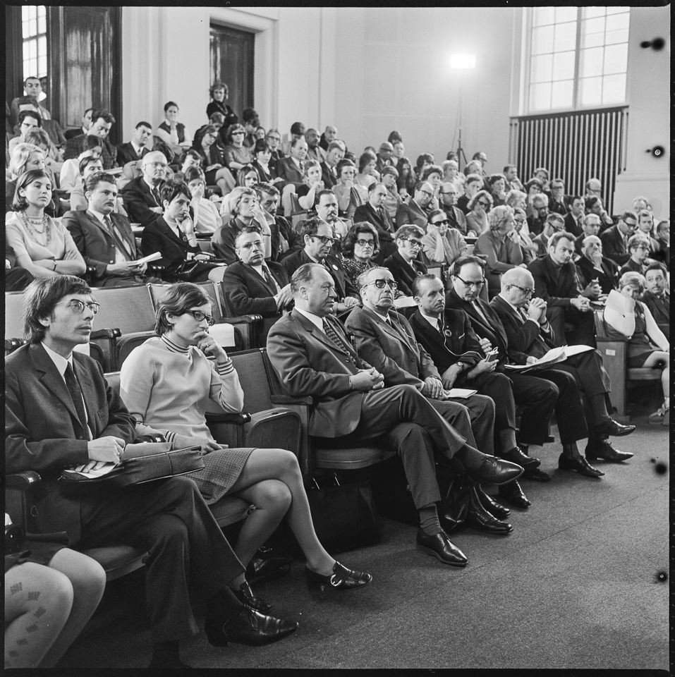 Zuhörer bei einem Symposium in der DAK der DDR, April 1971. SW-Foto © Kurt Schwarz. (Kurt Schwarz CC BY-NC-SA)