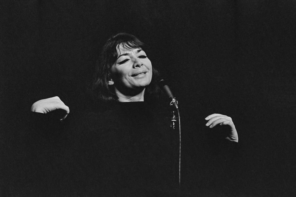 Juliette Gréco in Ostberlin, Bild 1. SW-Foto, 08.02.1968 © Kurt Schwarz. (Kurt Schwarz CC BY-NC-SA)