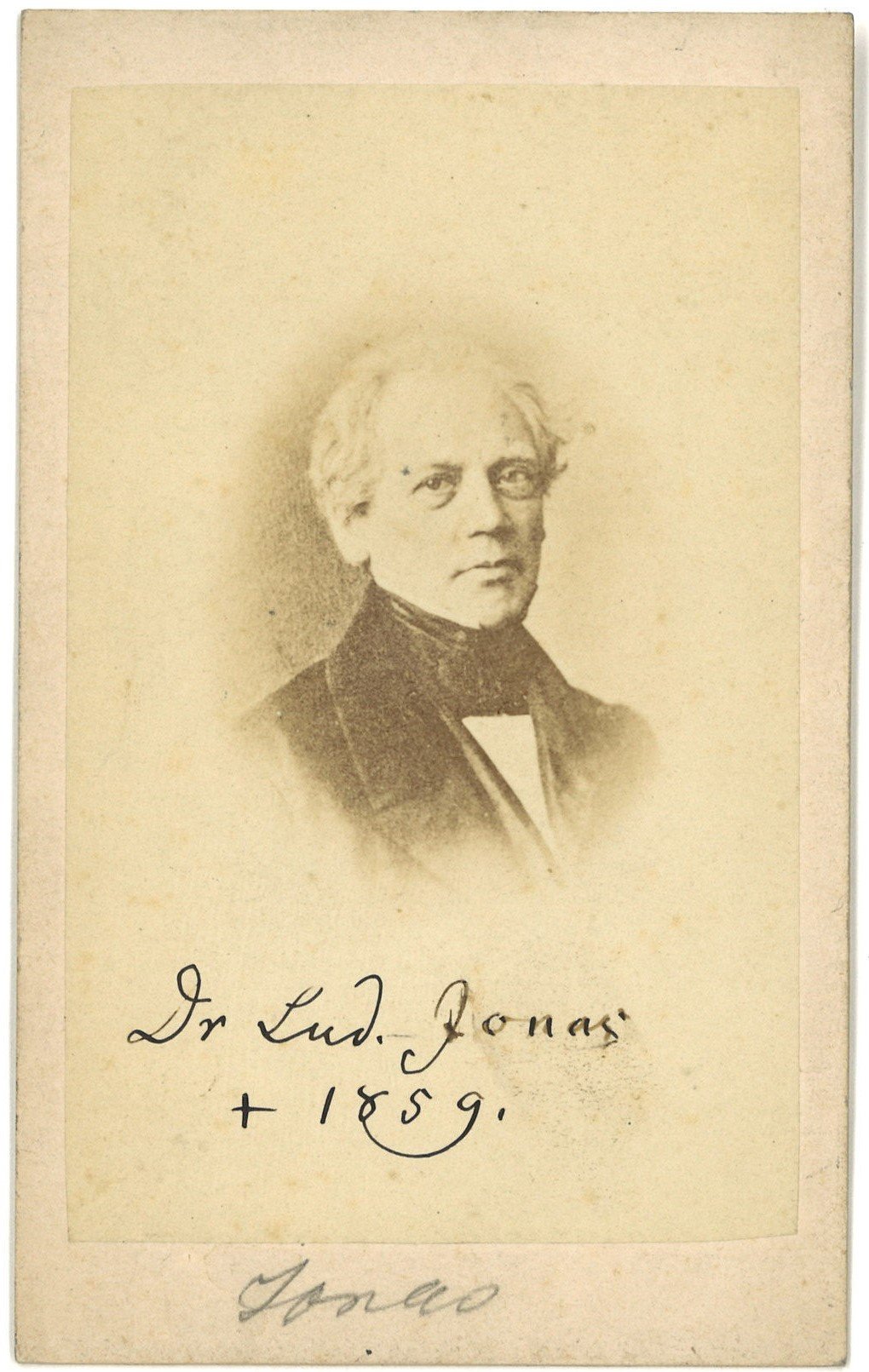 Jonas, Ludwig (1797-1859), Theologe, ev. Pfarrer in Berlin (Landesgeschichtliche Vereinigung für die Mark Brandenburg e.V., Archiv CC BY)