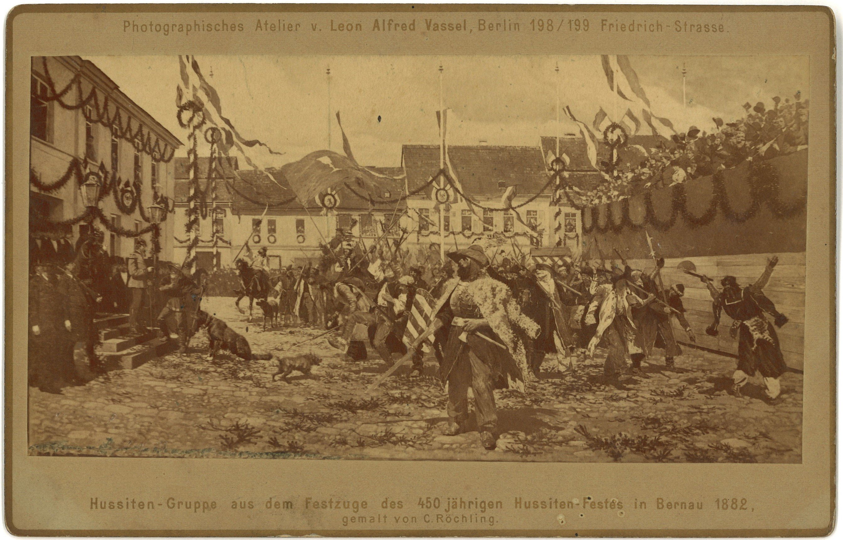 Bernau: Hussitenfest 1882 (Gemälde von Carl Röchling) (Landesgeschichtliche Vereinigung für die Mark Brandenburg e.V., Archiv CC BY)