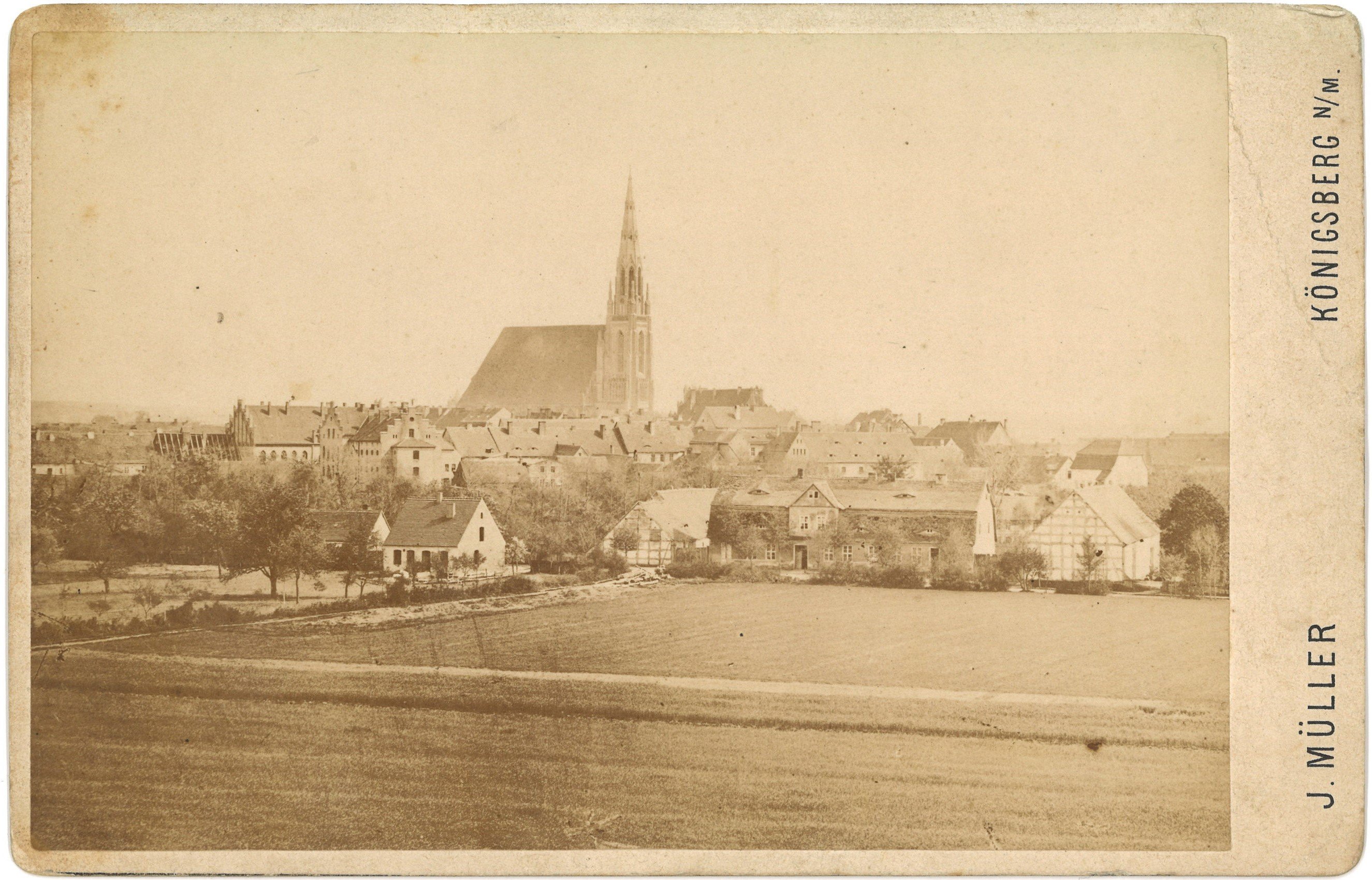 Königsberg/Neumark [Chojna]: Stadtansicht von Nordwesten (Landesgeschichtliche Vereinigung für die Mark Brandenburg e.V., Archiv CC BY)