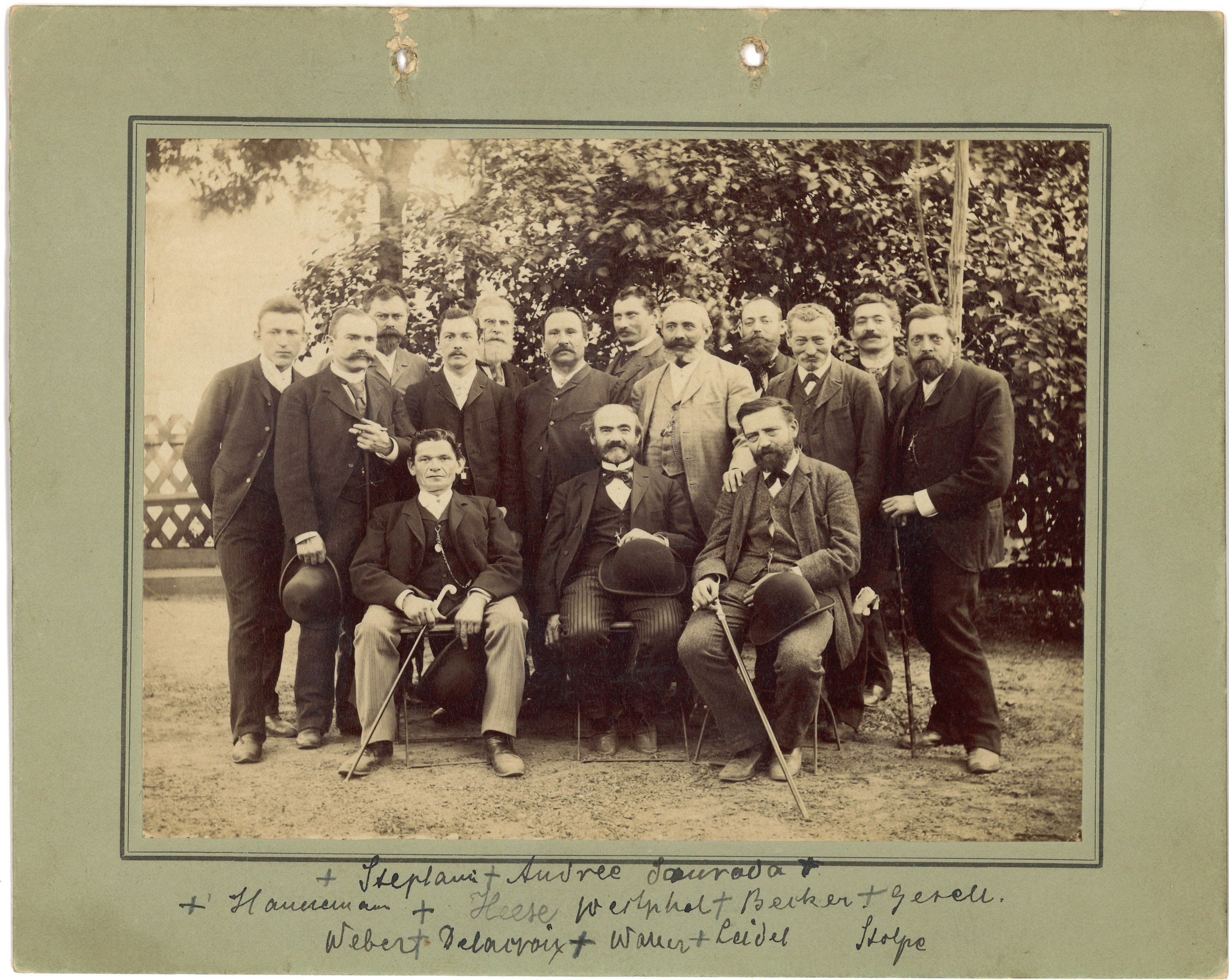 Berlin: Gruppenbild der Vergolder-Innung Berlin 1892 (Landesgeschichtliche Vereinigung für die Mark Brandenburg e.V., Archiv CC BY)