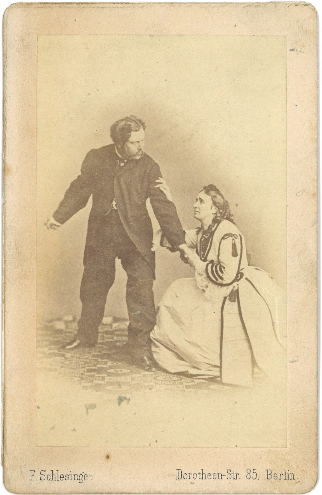 Mittell, Carl (1824–1889), Schauspieler, und Wallner, Agnes, geb. Kretschmar (1824–1901), Schauspielerin (Landesgeschichtliche Vereinigung für die Mark Brandenburg e.V., Archiv CC BY)