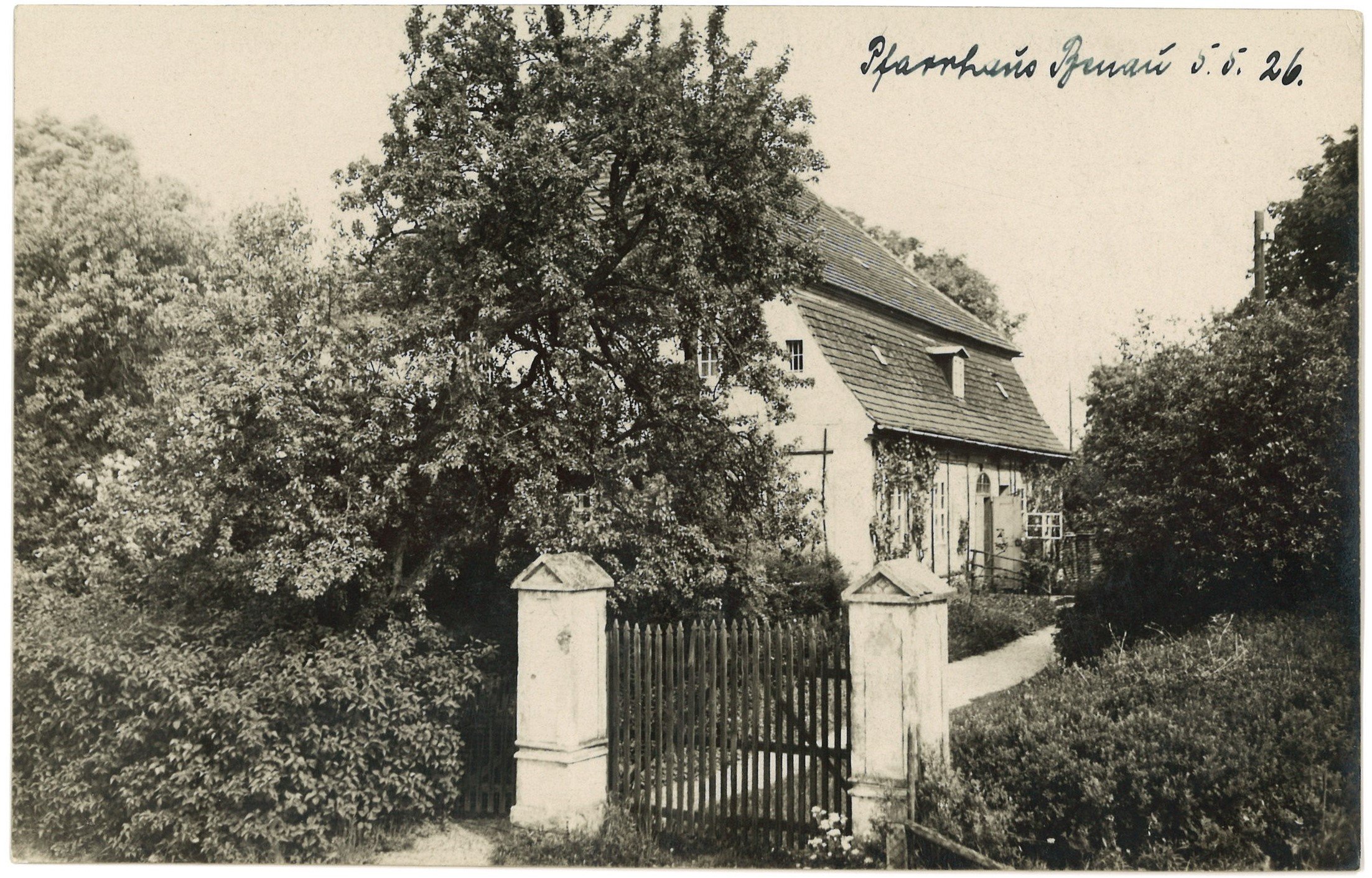 Benau (Kr. Sorau) / Bieniów: Pfarrhaus (Landesgeschichtliche Vereinigung für die Mark Brandenburg e.V., Archiv CC BY)