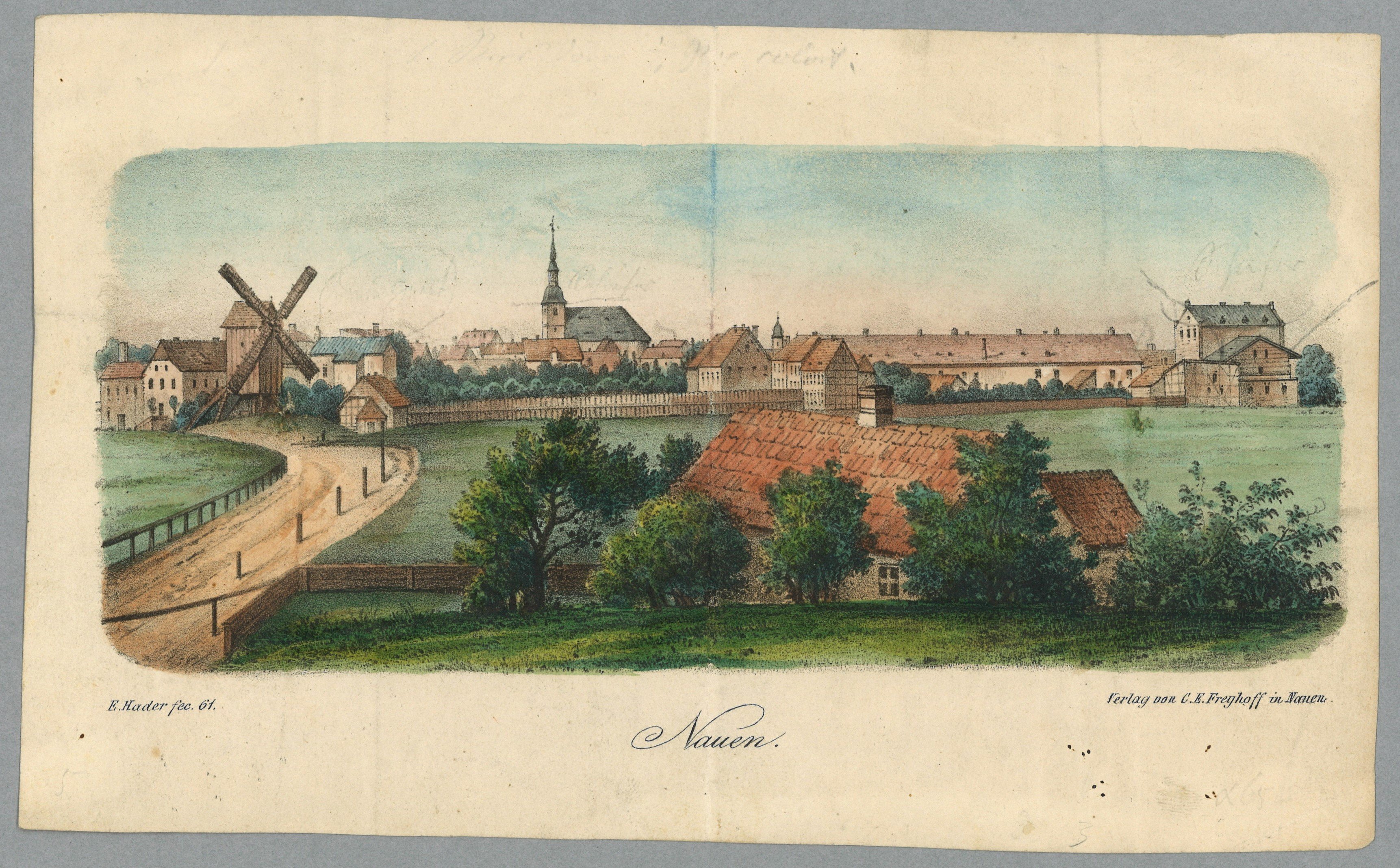 Nauen: Stadtansicht von Süden (Landesgeschichtliche Vereinigung für die Mark Brandenburg e.V., Archiv CC BY)