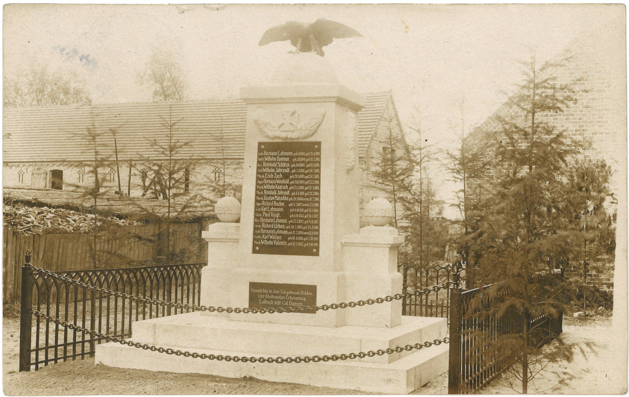 Leibsch (Kr. Beeskow-Storkow): Kriegerdenkmal 1914–1918 (Landesgeschichtliche Vereinigung für die Mark Brandenburg e.V., Archiv CC BY)