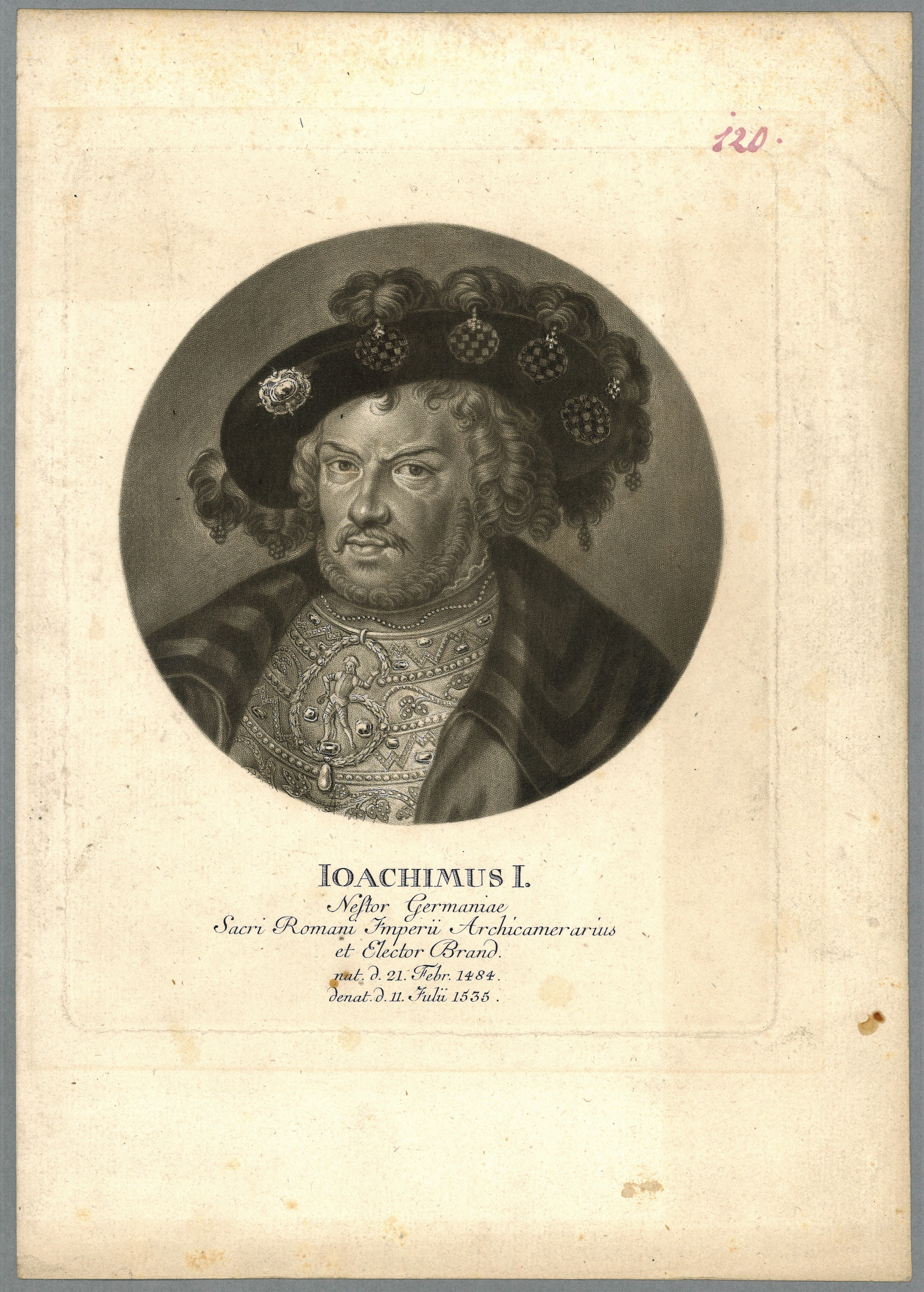 Joachim I., Kurfürst von Brandenburg (1484–1535) (Landesgeschichtliche Vereinigung für die Mark Brandenburg e.V., Archiv CC BY)
