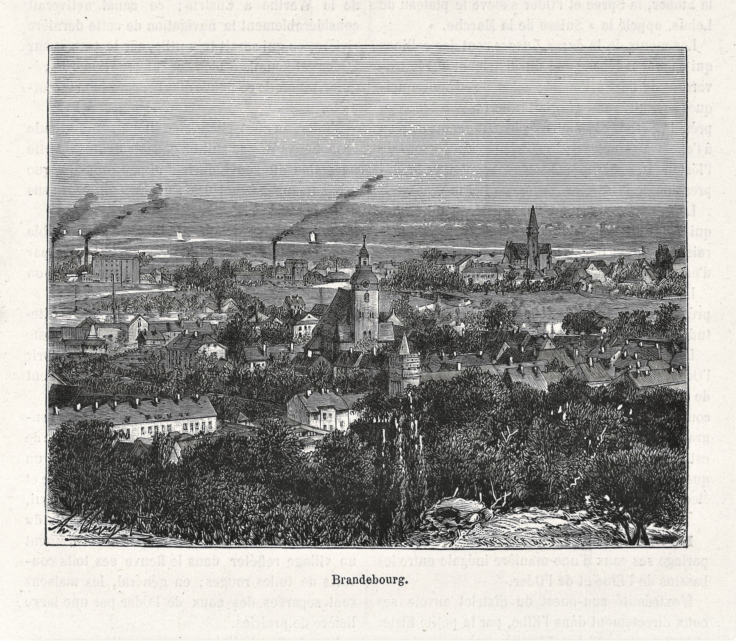 Brandenburg an der Havel: Stadtansicht von Westen (Landesgeschichtliche Vereinigung für die Mark Brandenburg e.V., Archiv CC BY)