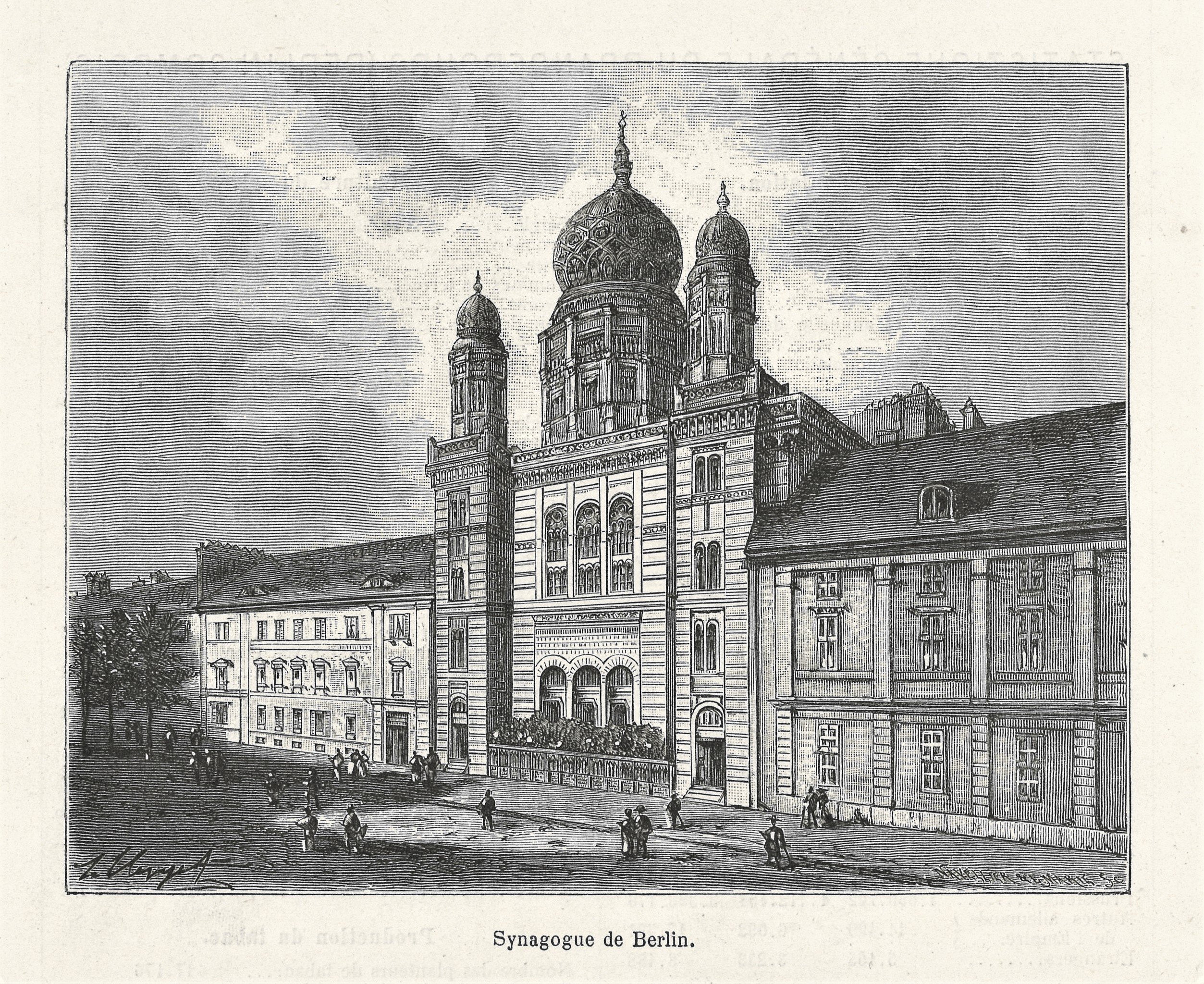 Berlin-Mitte: Neue Synagoge in der Oranienburger Straße 30 von Südosten (Landesgeschichtliche Vereinigung für die Mark Brandenburg e.V., Archiv CC BY)