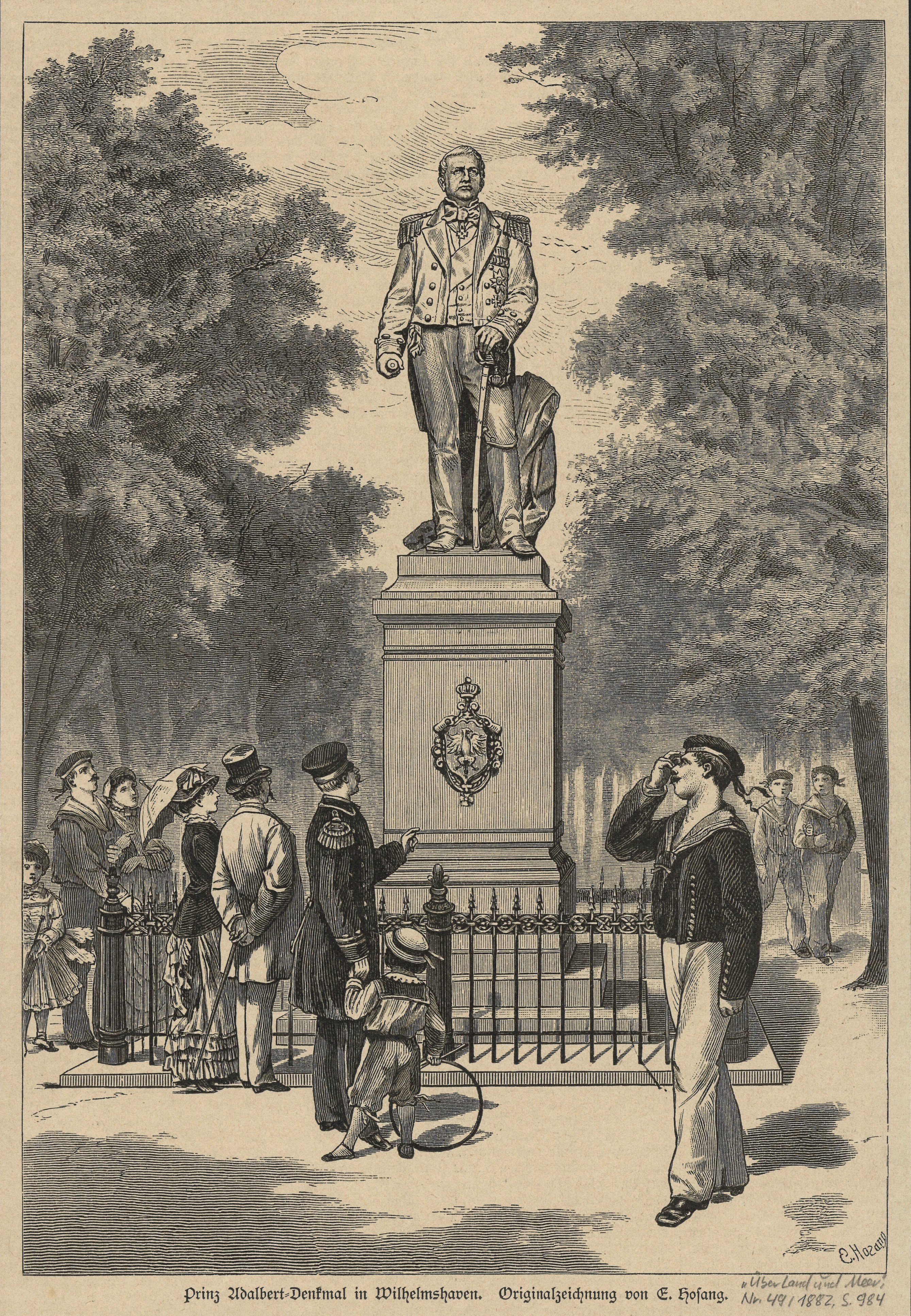 Wilhelmshaven: Denkmal des Prinzen Adalbert von Preußen (Landesgeschichtliche Vereinigung für die Mark Brandenburg e.V., Archiv CC BY)