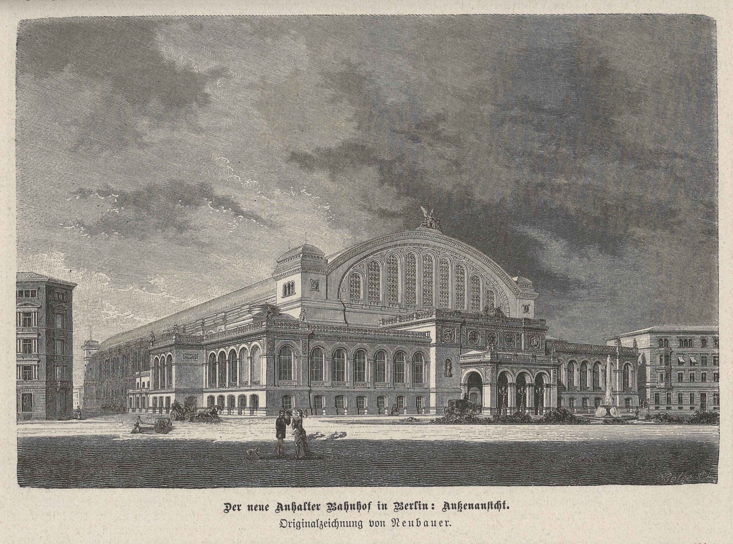 Berlin-Kreuzberg: Anhalter Bahnhof, Außenansicht (Landesgeschichtliche Vereinigung für die Mark Brandenburg e.V., Archiv CC BY)