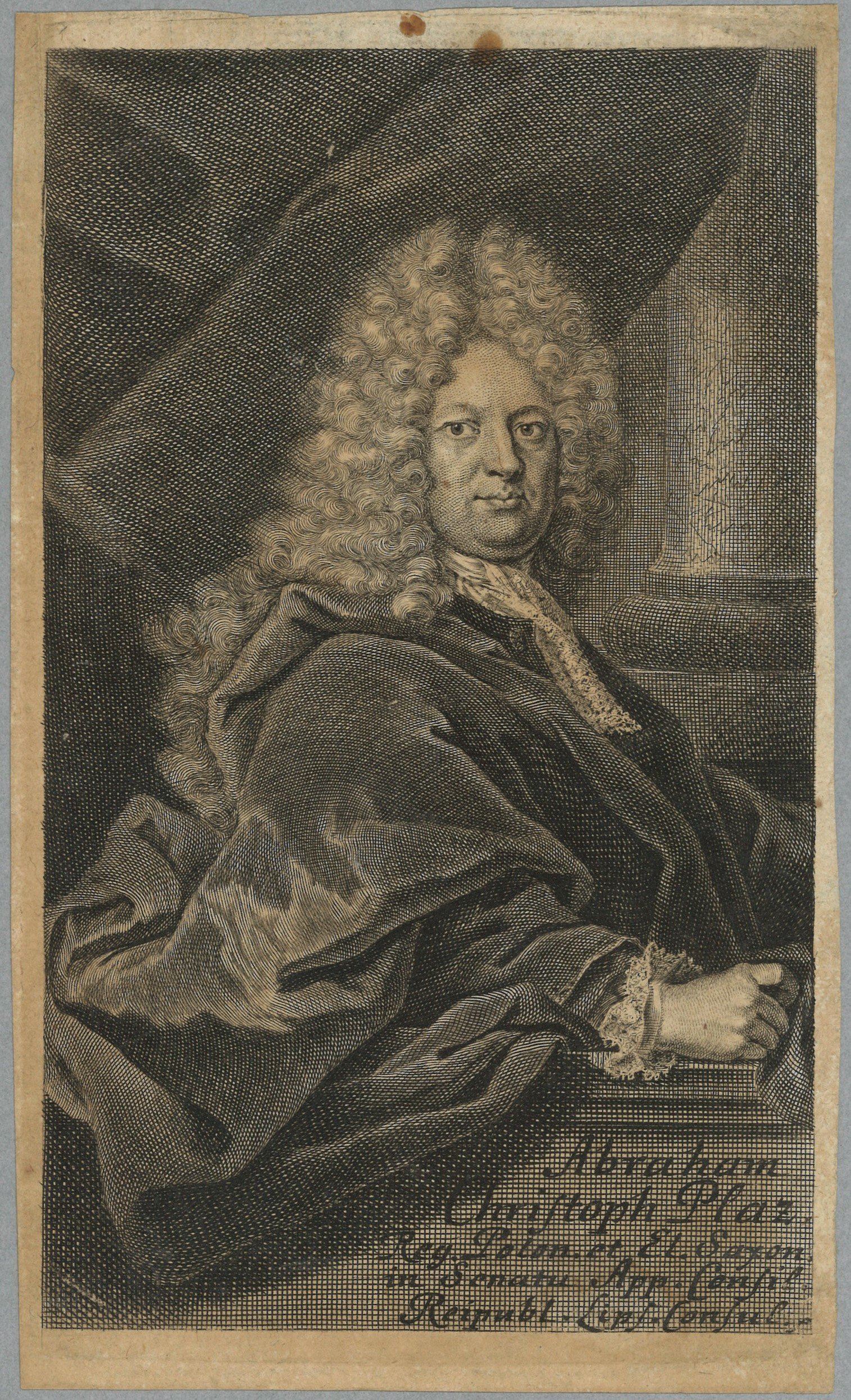 Plaz, Abraham Christoph (1658–1728), Jurist, Bürgermeister von Leipzig (Landesgeschichtliche Vereinigung für die Mark Brandenburg e.V., Archiv CC BY)