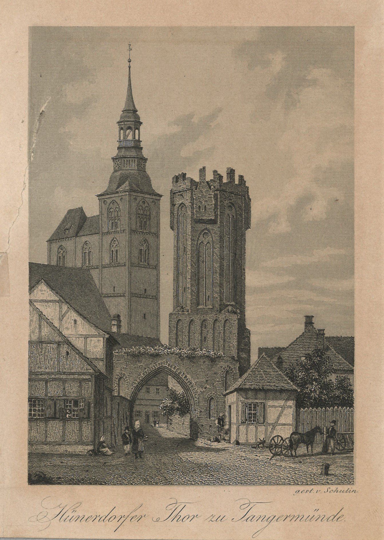 Tangermünde: Hünerdorfer Tor (Feldseite) (Landesgeschichtliche Vereinigung für die Mark Brandenburg e.V., Archiv CC BY)