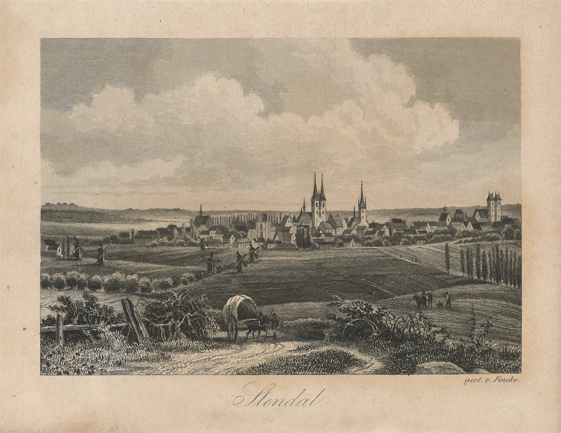 Stendal: Stadtansicht von Nordwesten (Landesgeschichtliche Vereinigung für die Mark Brandenburg e.V., Archiv CC BY)
