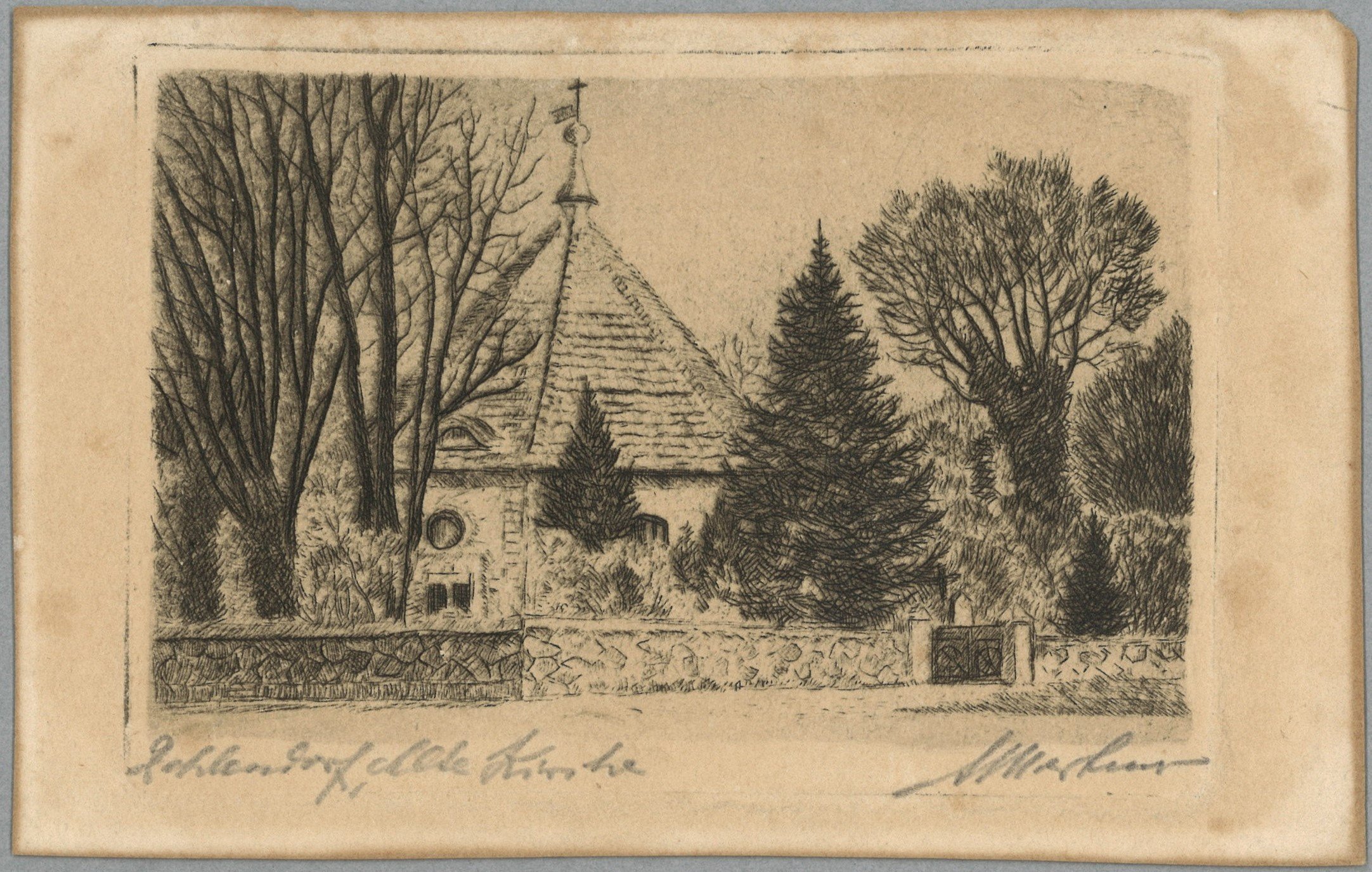 Berlin-Zehlendorf: Dorfkirche von Südosten (Landesgeschichtliche Vereinigung für die Mark Brandenburg e.V., Archiv CC BY)