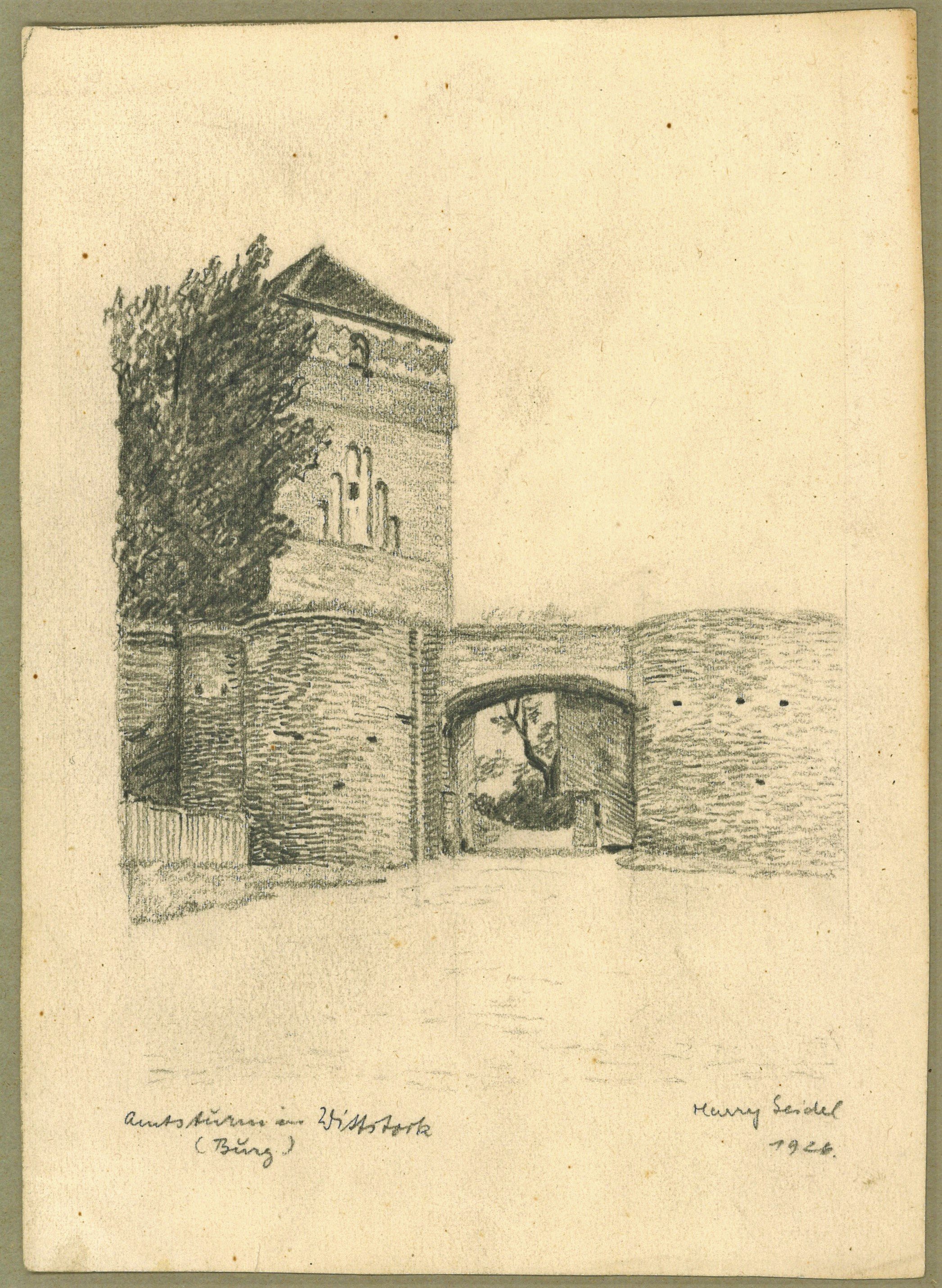 Wittstock: Südtor der Burg und Amtsturm (Landesgeschichtliche Vereinigung für die Mark Brandenburg e.V., Archiv CC BY)