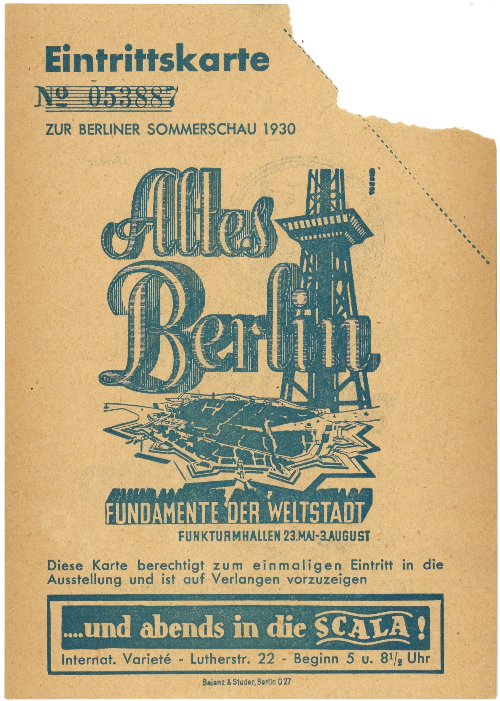 Berlin-Charlottenburg: Ausstellung "Altes Berlin" in den Funkturmhallen 1930 (Landesgeschichtliche Vereinigung für die Mark Brandenburg e.V., Archiv CC BY)