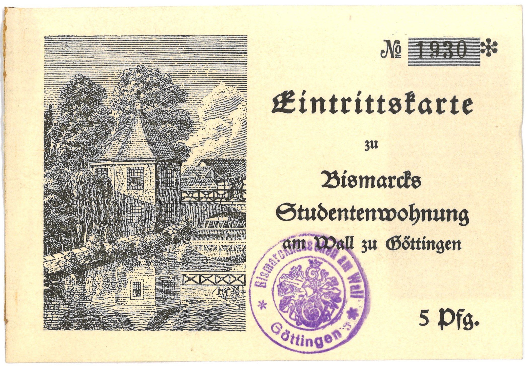 Göttingen: Bismarcks Studentenwohnung von 1833 (Landesgeschichtliche Vereinigung für die Mark Brandenburg e.V., Archiv CC BY)