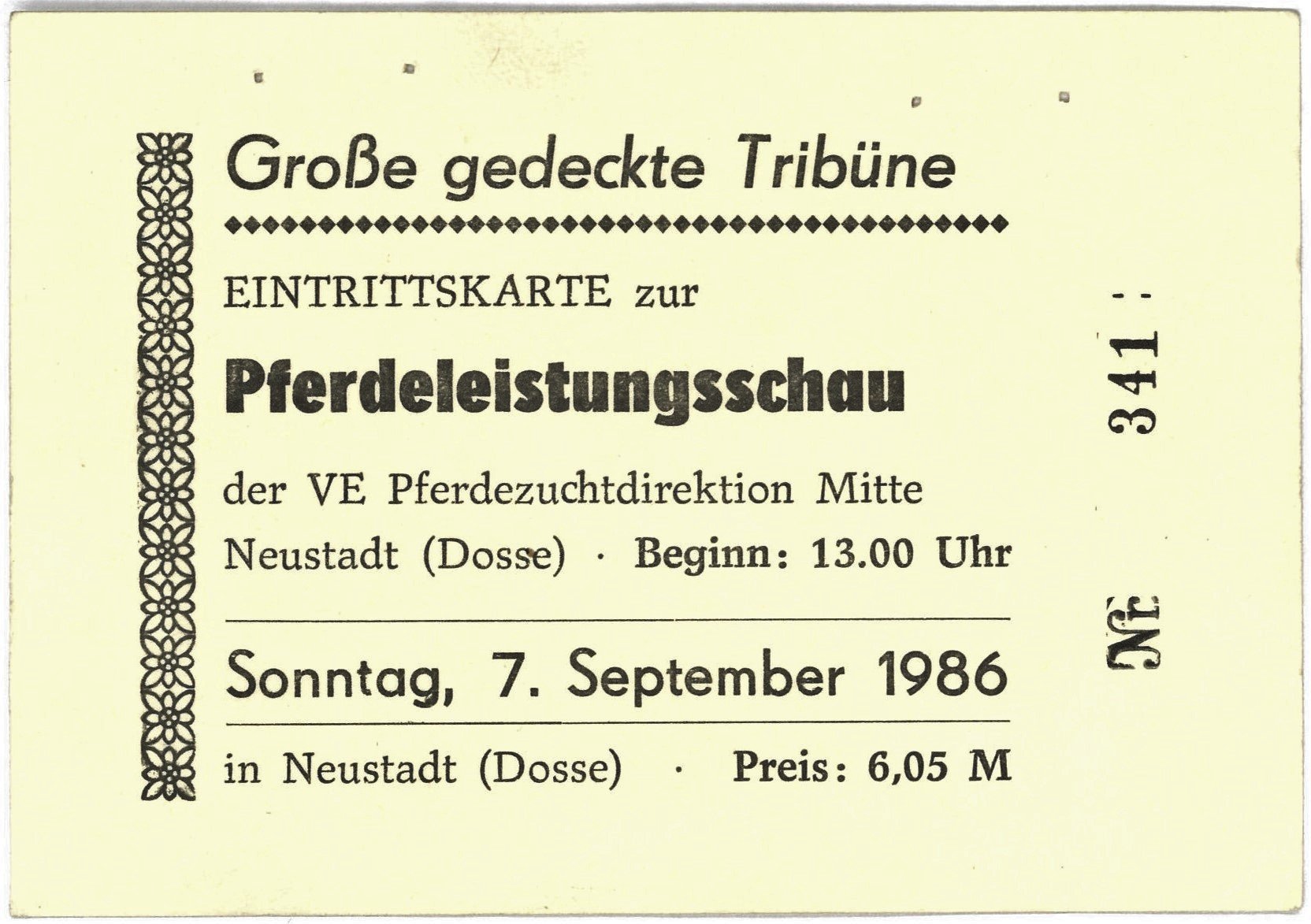 Neustadt (Dosse): Pferdeleistungsschau 1986 (Landesgeschichtliche Vereinigung für die Mark Brandenburg e.V., Archiv CC BY)