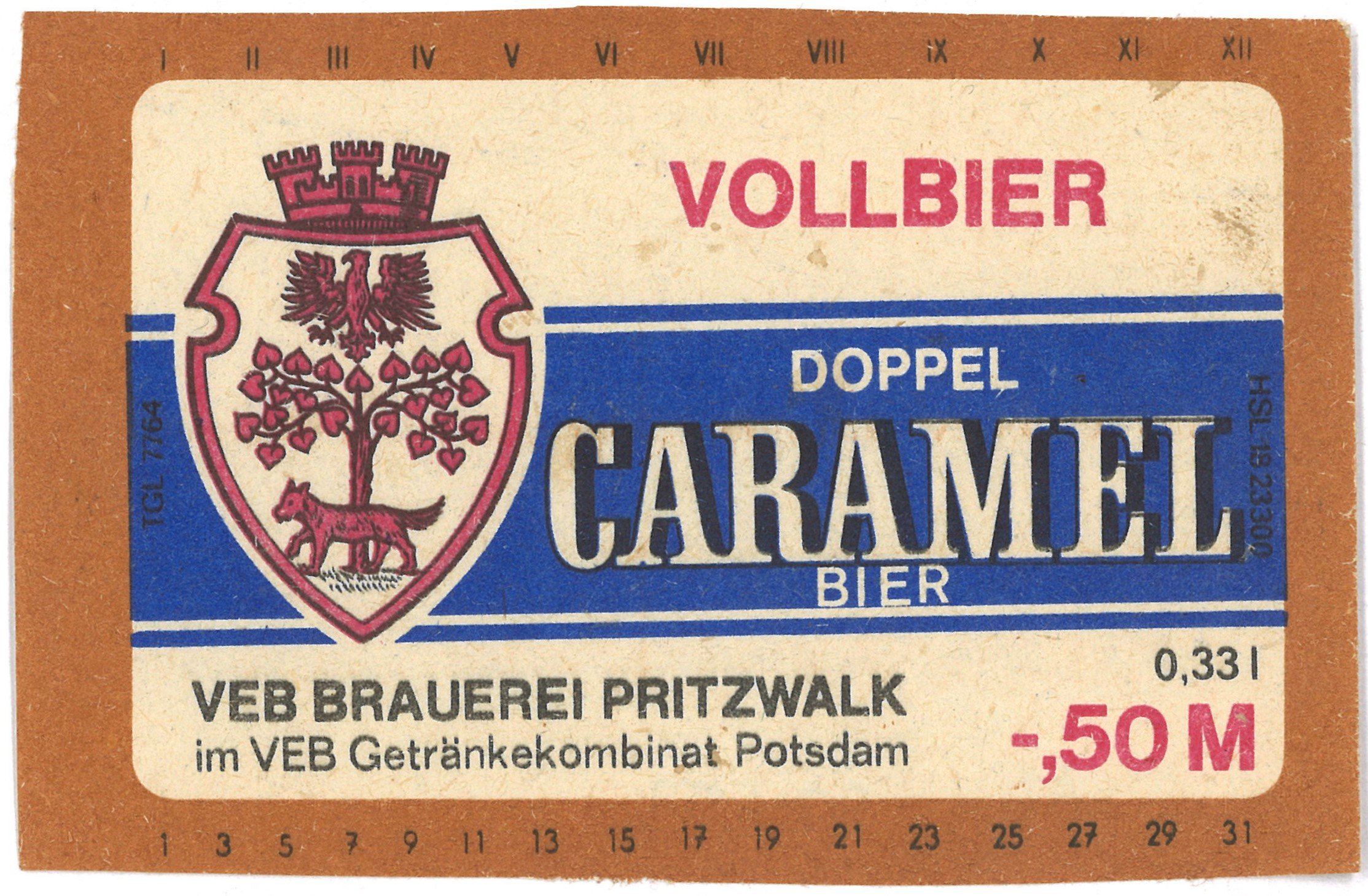 Pritzwalk, VEB Brauerei Pritzwalk: Doppel-Caramel-Bier (Landesgeschichtliche Vereinigung für die Mark Brandenburg e.V., Archiv CC BY)