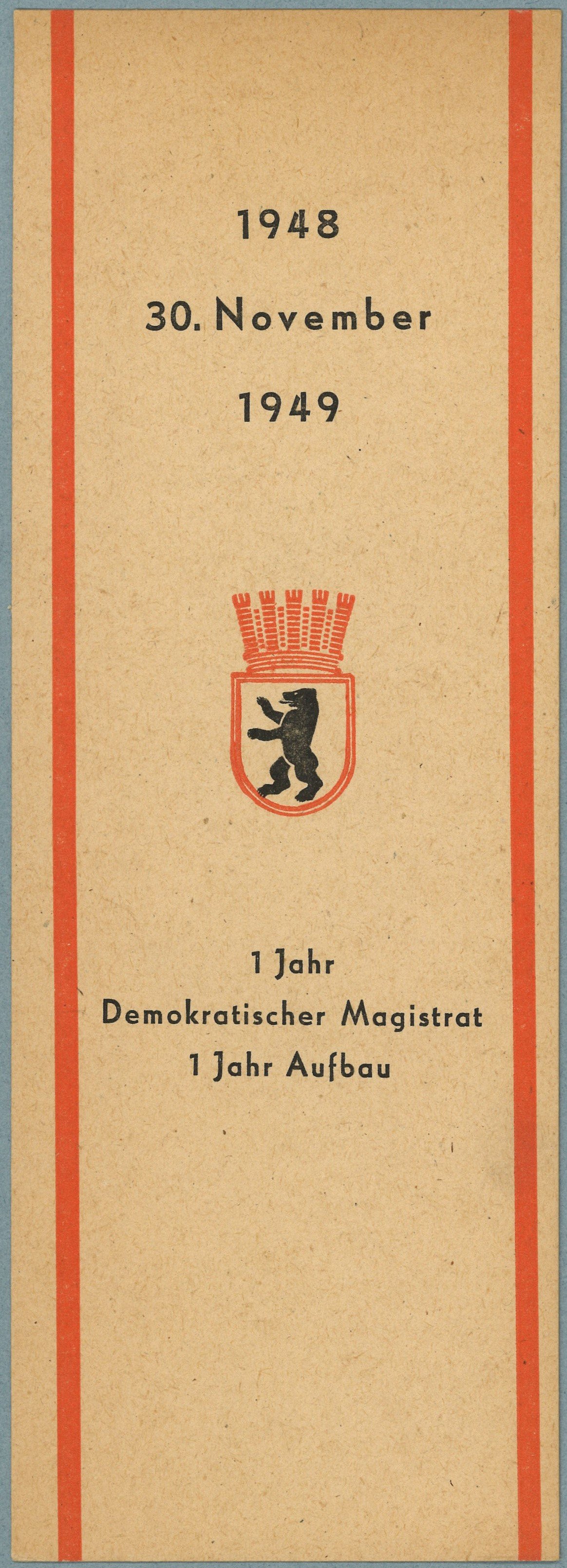 Berlin (Ost): Einjähriges Bestehen des Magistrats (Landesgeschichtliche Vereinigung für die Mark Brandenburg e.V., Archiv CC BY)