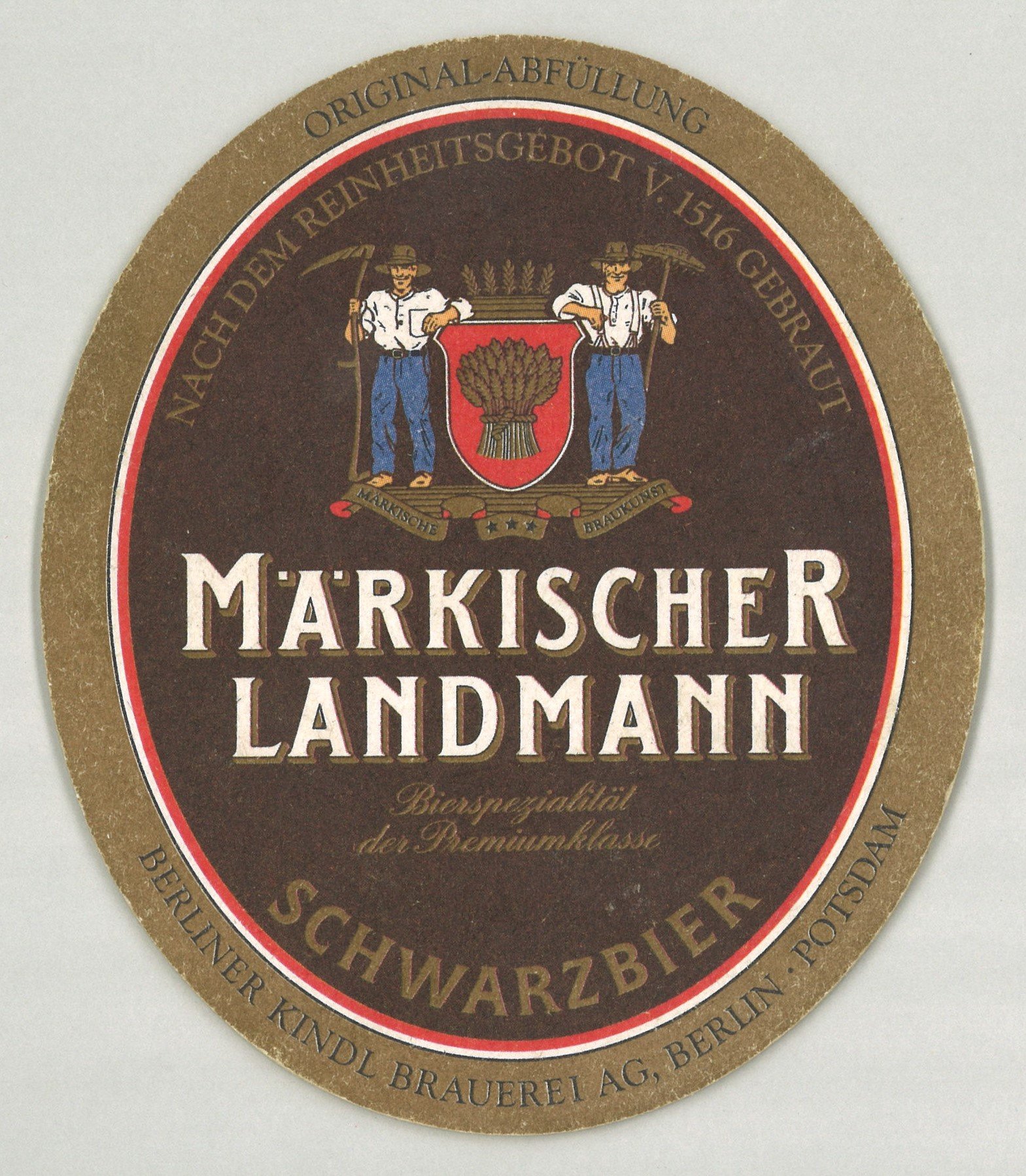 Berlin/Potsdam, Berliner Kindl Brauerei AG: Märkischer Landmann (Landesgeschichtliche Vereinigung für die Mark Brandenburg e.V., Archiv CC BY)