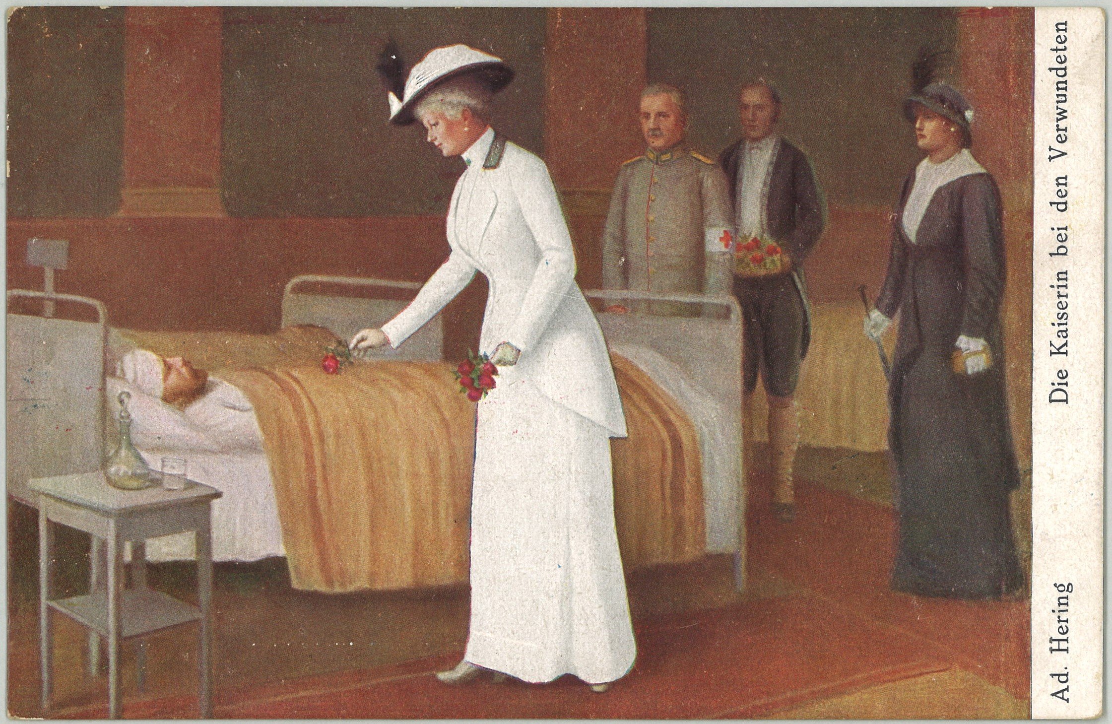 "Die Kaiserin bei den Verwundeten" (Gemälde von Adolf Hering) (Landesgeschichtliche Vereinigung für die Mark Brandenburg e.V., Archiv CC BY)