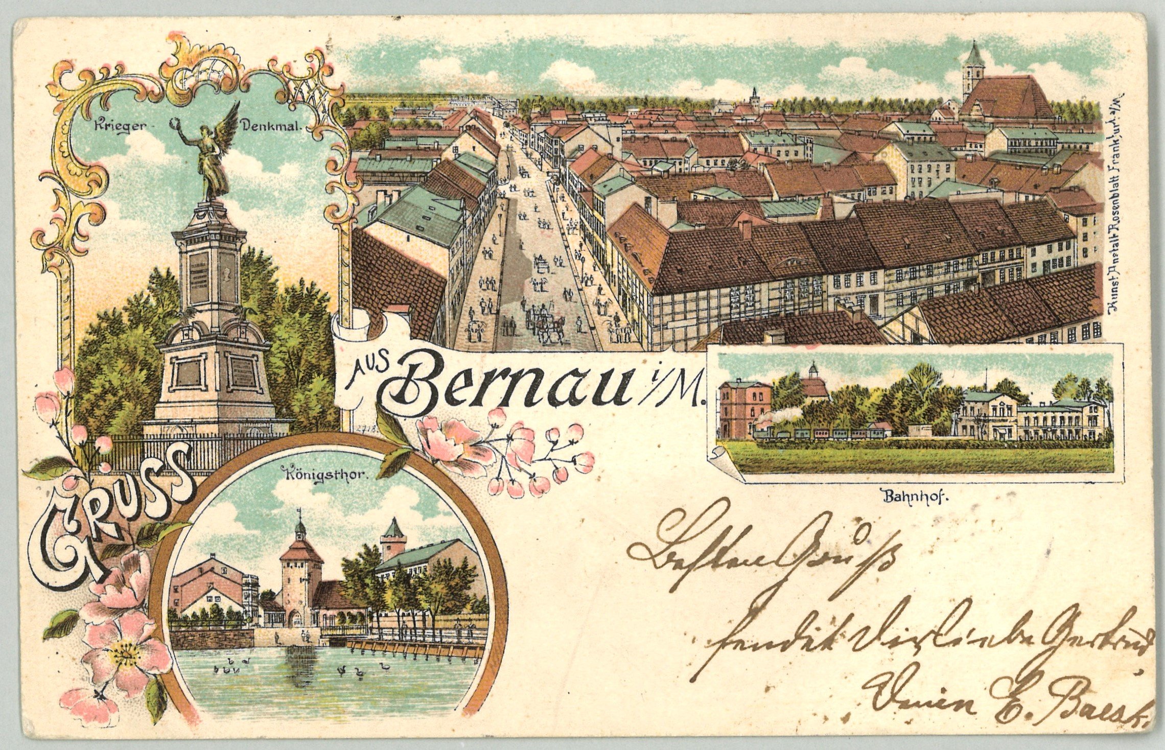 Bernau bei Berlin: Vier Ansichten (Landesgeschichtliche Vereinigung für die Mark Brandenburg e.V., Archiv CC BY)