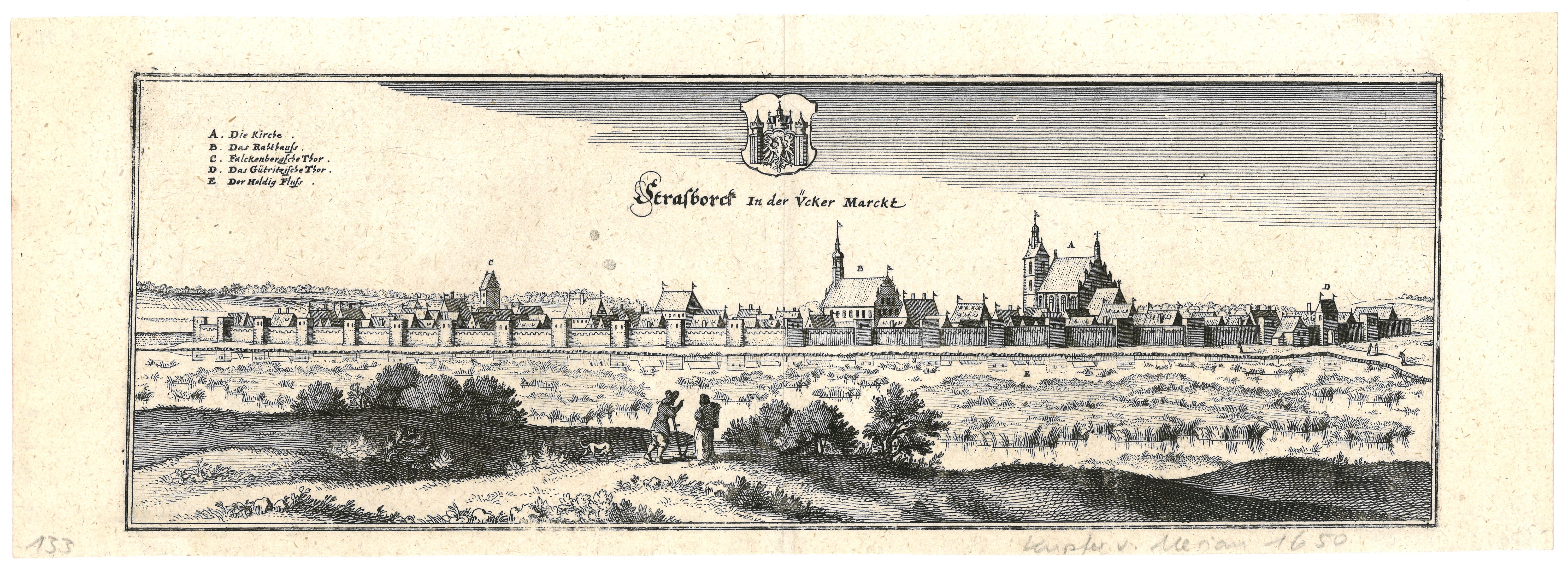 Strasburg (Uckermark): Ansicht der Stadt von Südosten (Landesgeschichtliche Vereinigung für die Mark Brandenburg e.V., Archiv CC BY)