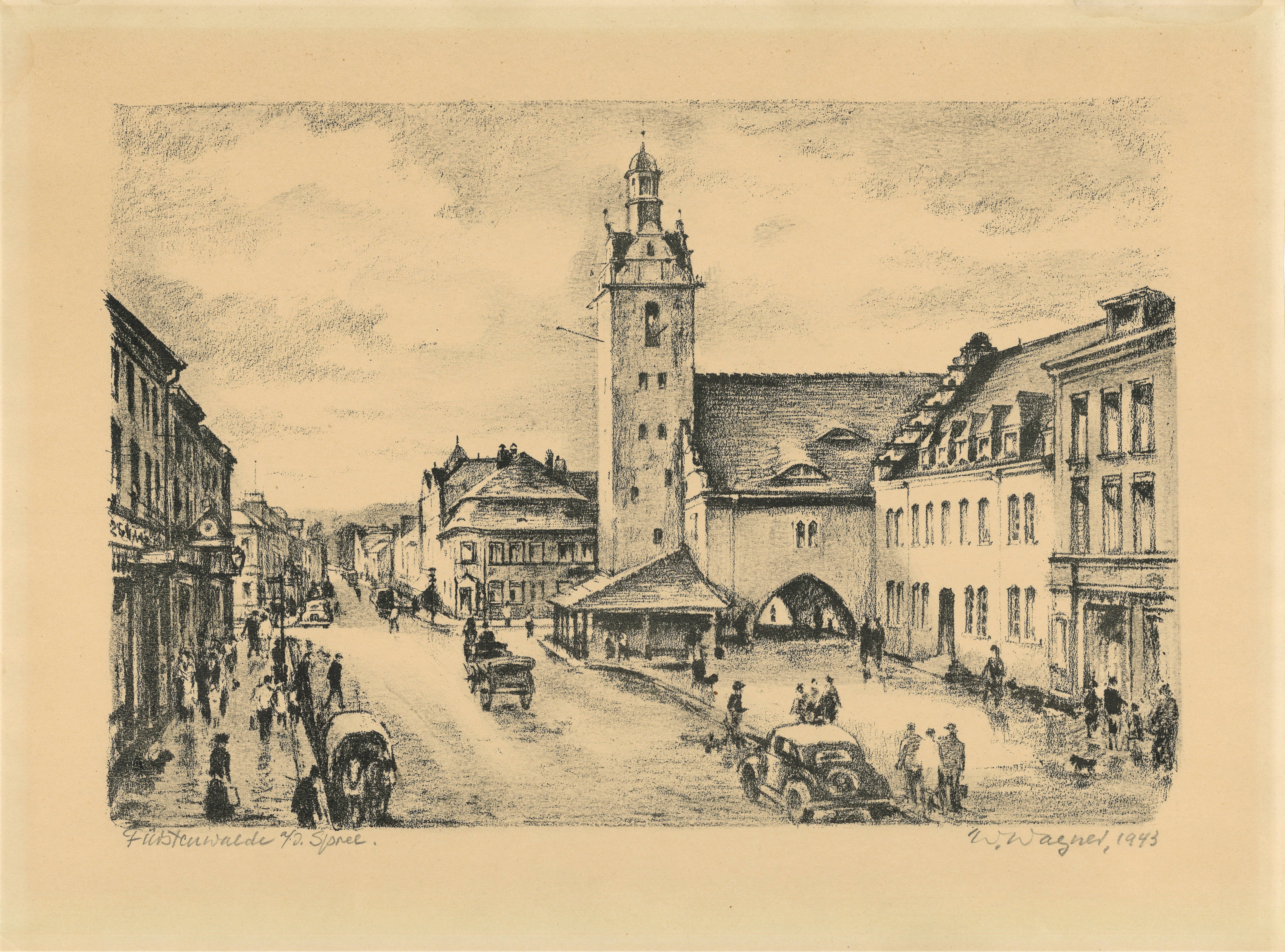 Fürstenwalde/Spree: Am Markt, Rathaus (Landesgeschichtliche Vereinigung für die Mark Brandenburg e.V., Archiv CC BY)