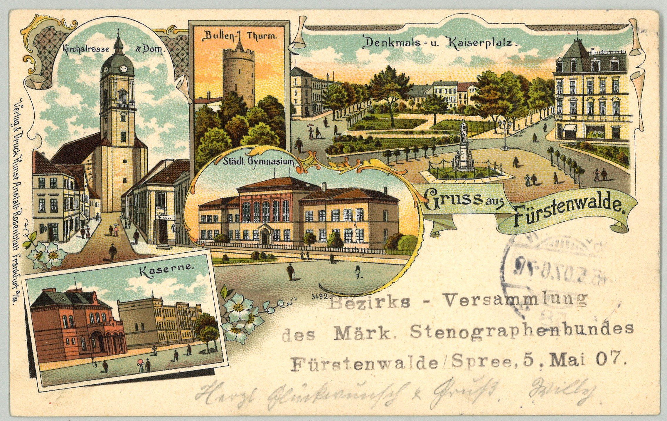 Fürstenwalde/Spree: Fünf Ansichten (Landesgeschichtliche Vereinigung für die Mark Brandenburg e.V., Archiv CC BY)