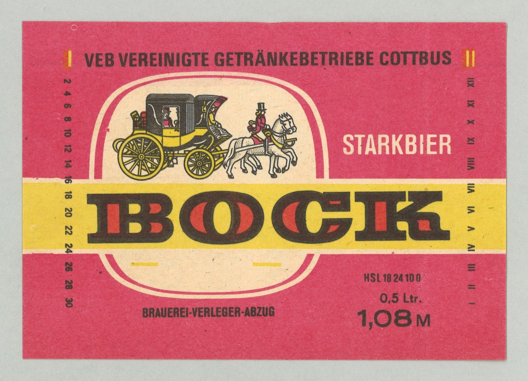 Starkbier des VEB Vereinigte Getränkebetriebe Cottbus (Landesgeschichtliche Vereinigung für die Mark Brandenburg e.V., Archiv CC BY)