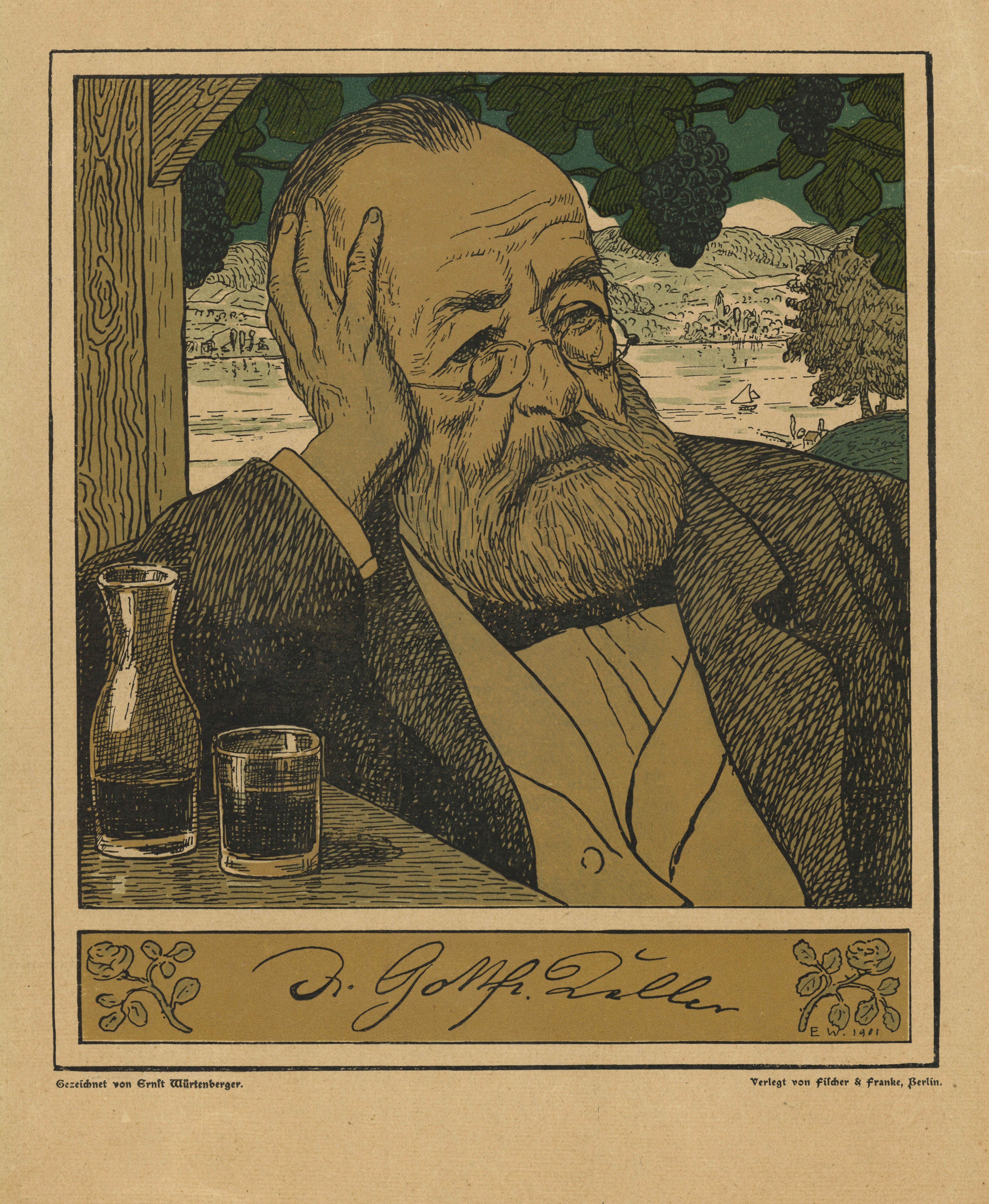 Keller, Gottfried (1819–1890), Dichter (Landesgeschichtliche Vereinigung für die Mark Brandenburg e.V., Archiv CC BY)