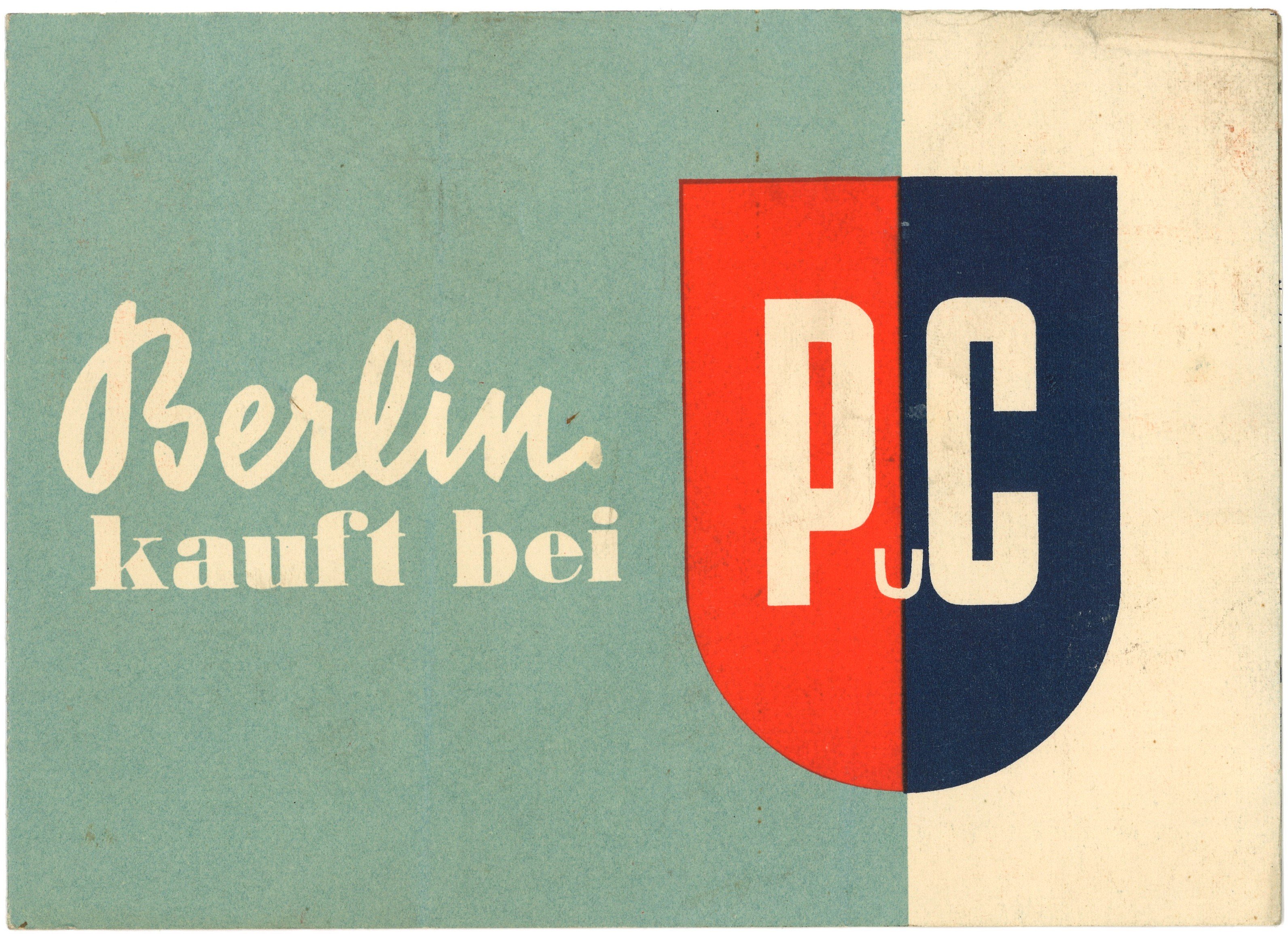 Werbeprospekt des Bekleidungshauses Peek & Cloppenburfg in Berlin-Mitte (Landesgeschichtliche Vereinigung für die Mark Brandenburg e.V., Archiv CC BY)