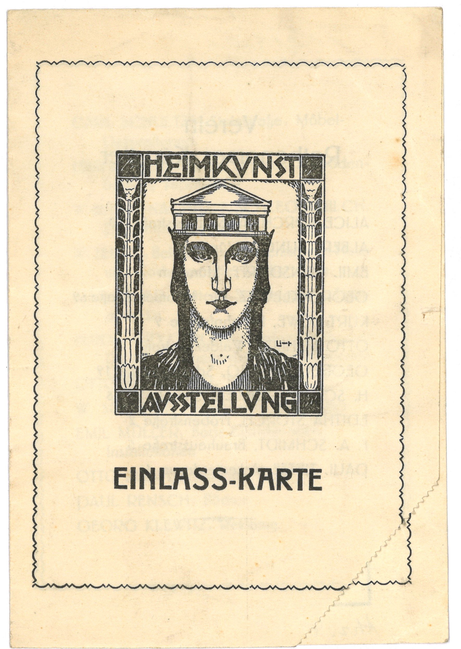 Faltblatt des Vereins Rathenower Künstler zur "Heimkunst-Ausstellung" (ca. 1910/25) (Landesgeschichtliche Vereinigung für die Mark Brandenburg e.V., Archiv CC BY)